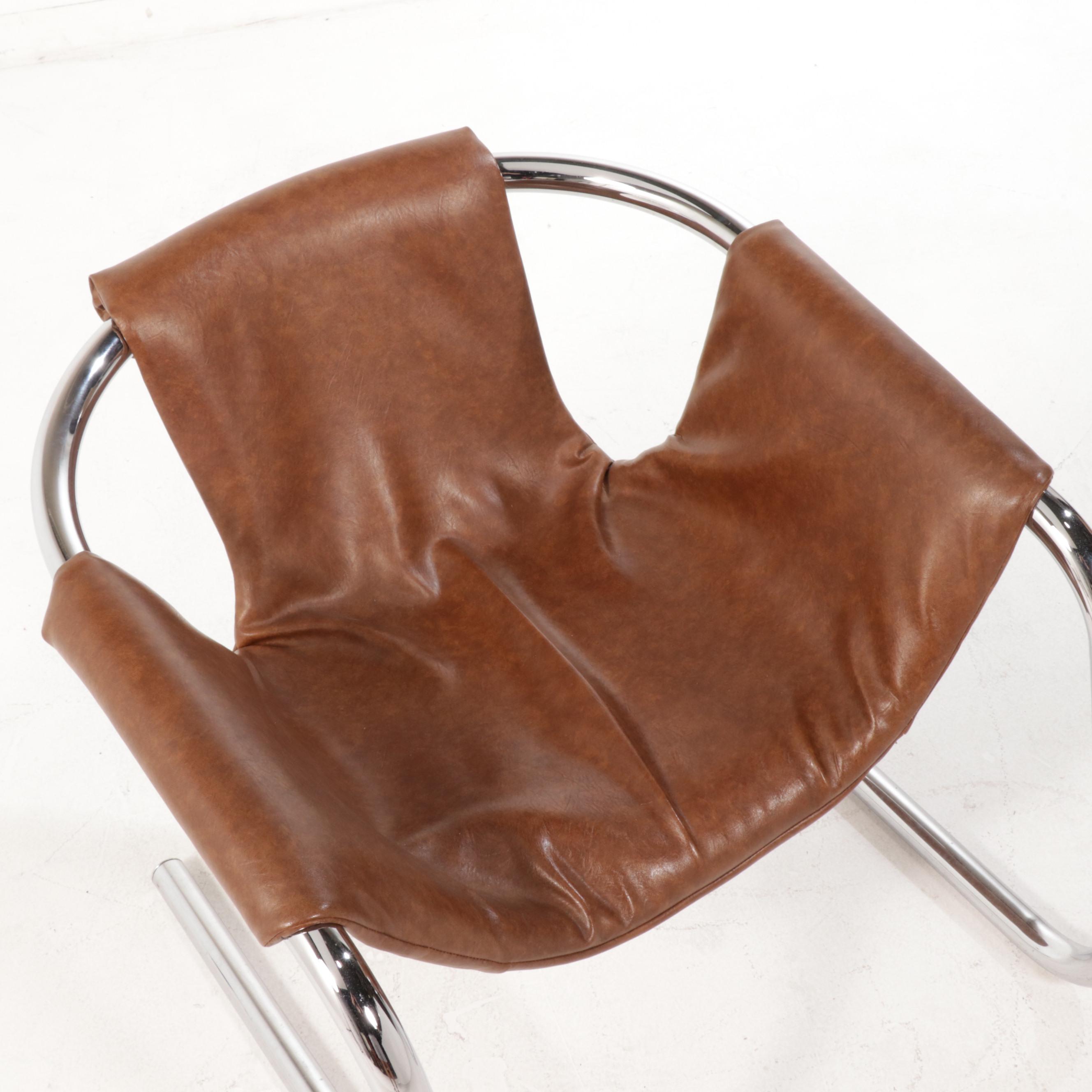 Tubular Chrome Framed Zermatt Chair by Vecta, circa 1970's