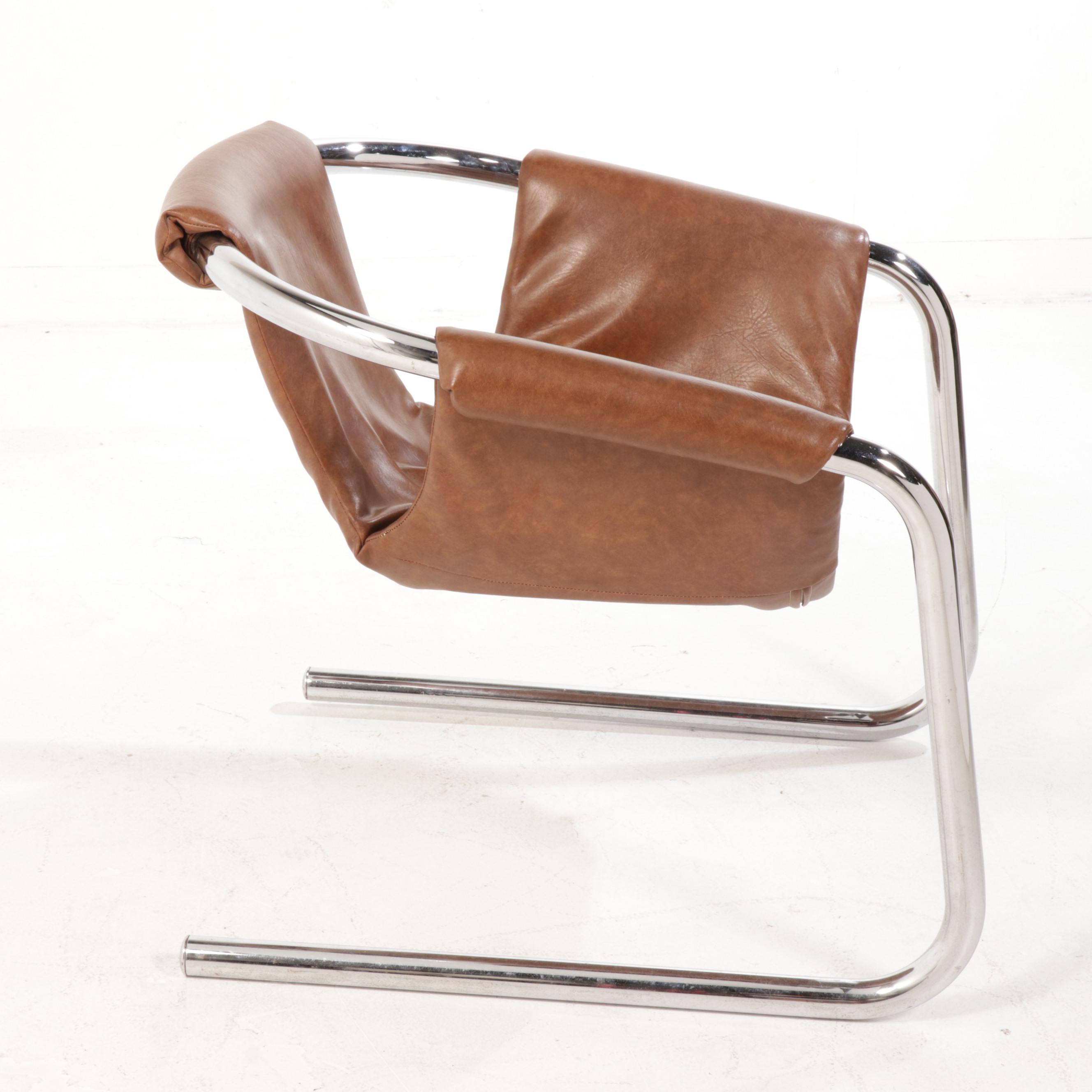 Tubular Chrome Framed Zermatt Chair by Vecta, circa 1970's