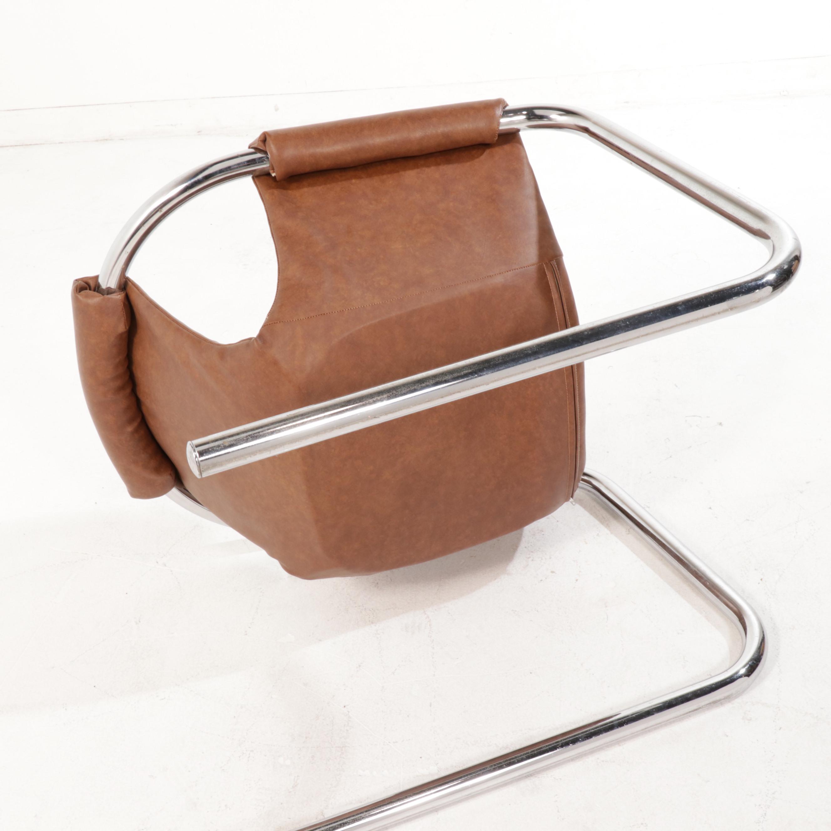 Tubular Chrome Framed Zermatt Chair by Vecta, circa 1970's