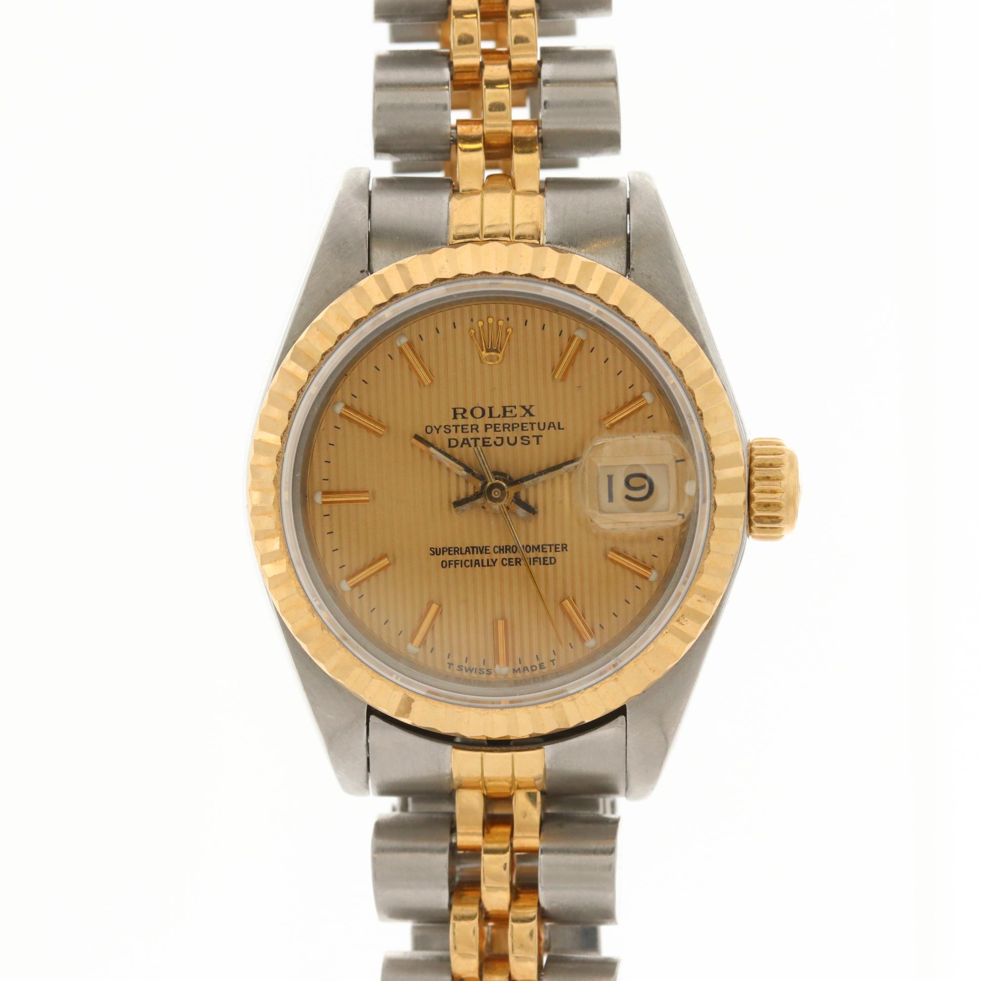 Rolex Datejust 18K Gold and Stainless Steel Watch, 1986