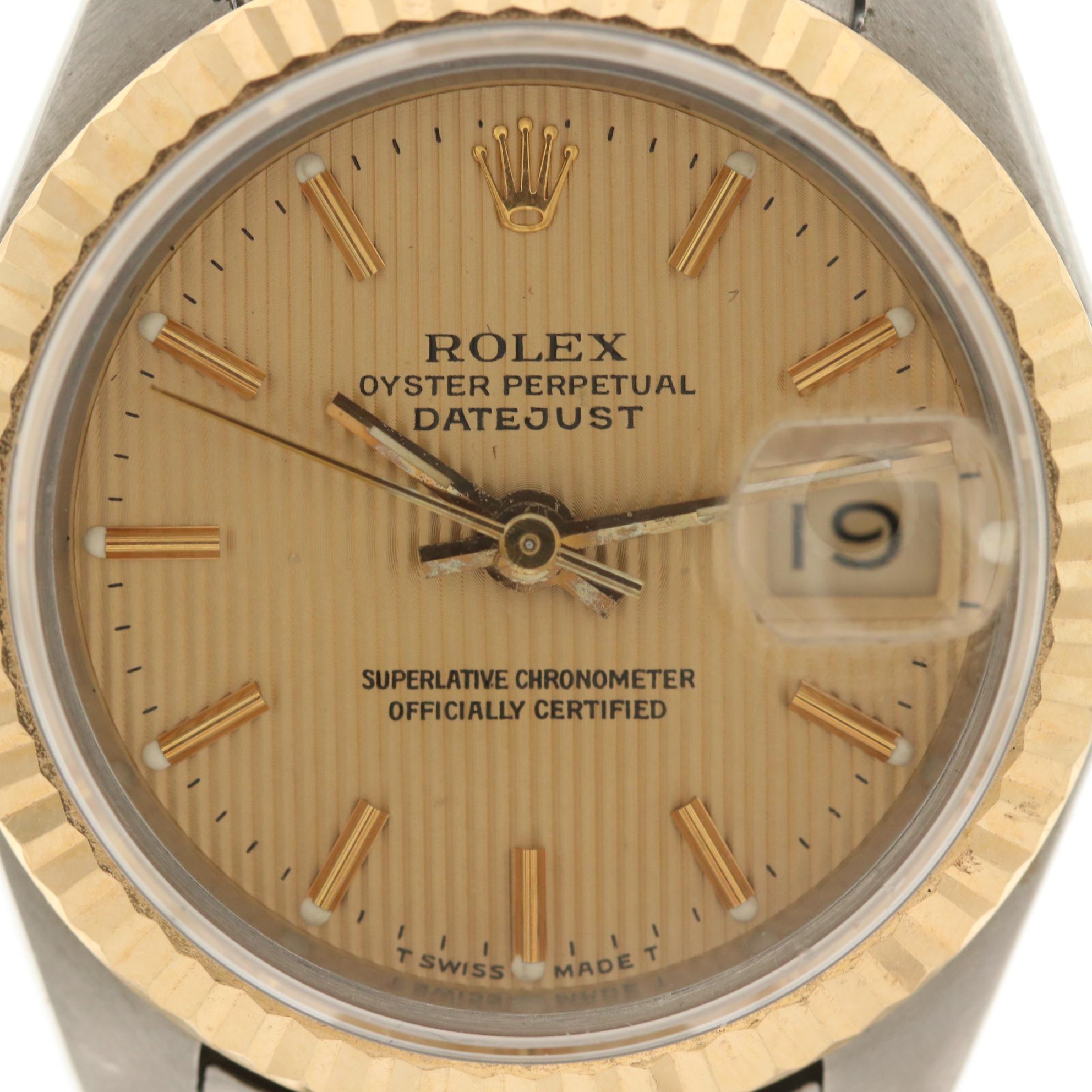 Rolex Datejust 18K Gold and Stainless Steel Watch, 1986