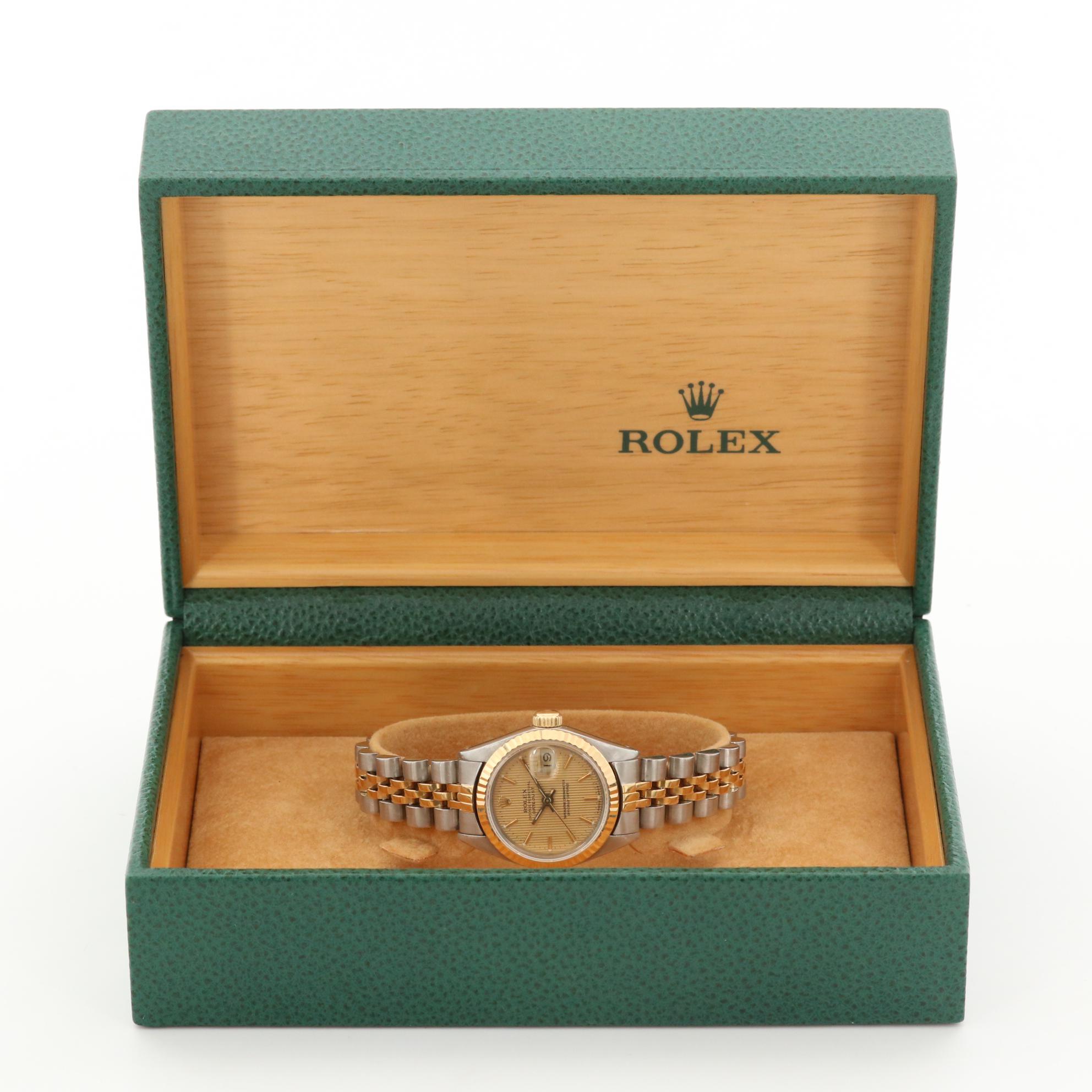 Rolex Datejust 18K Gold and Stainless Steel Watch, 1986