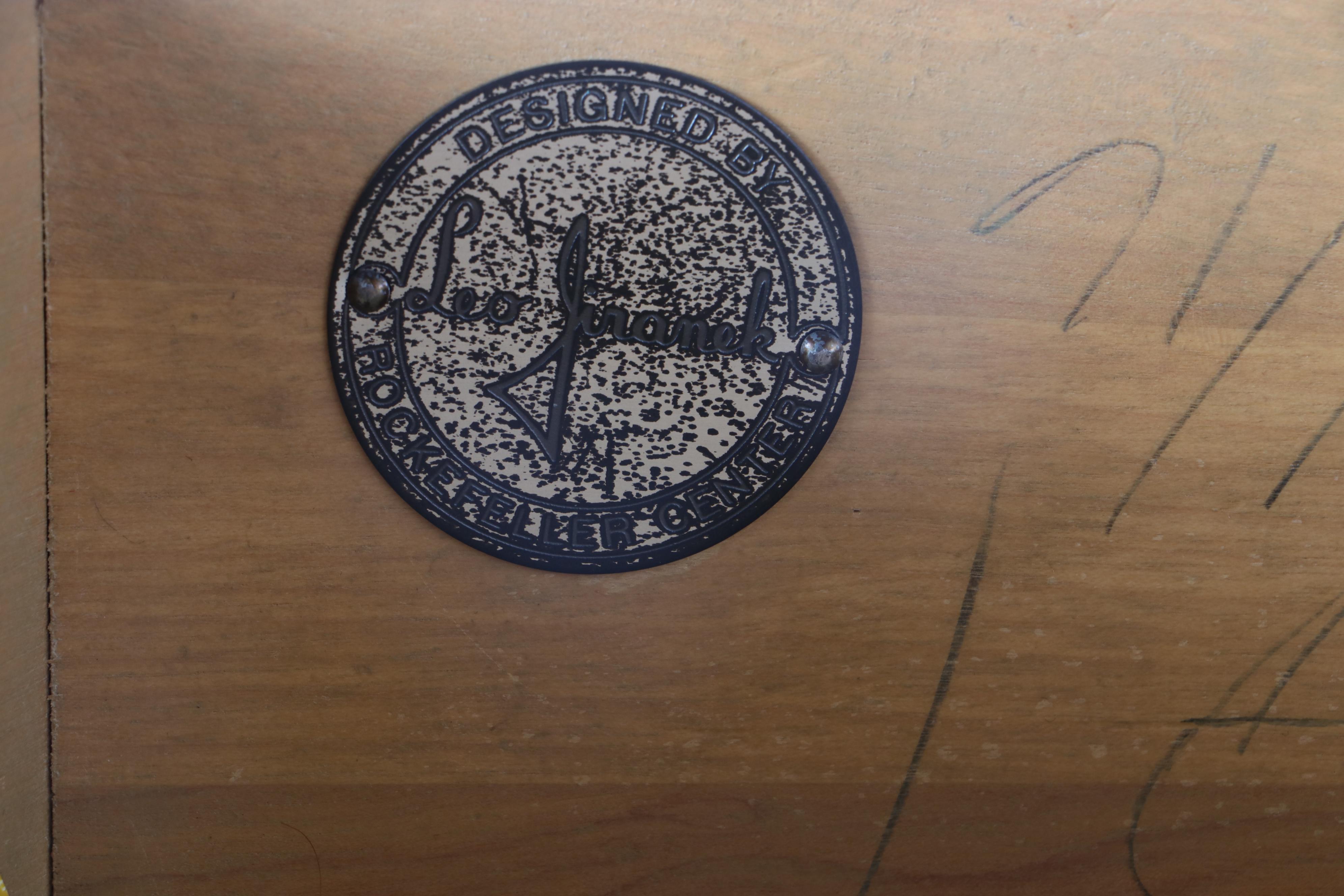 Leo Jiranek for Heywood-Wakefield, Art Deco "Airflow" Chest and Mirror