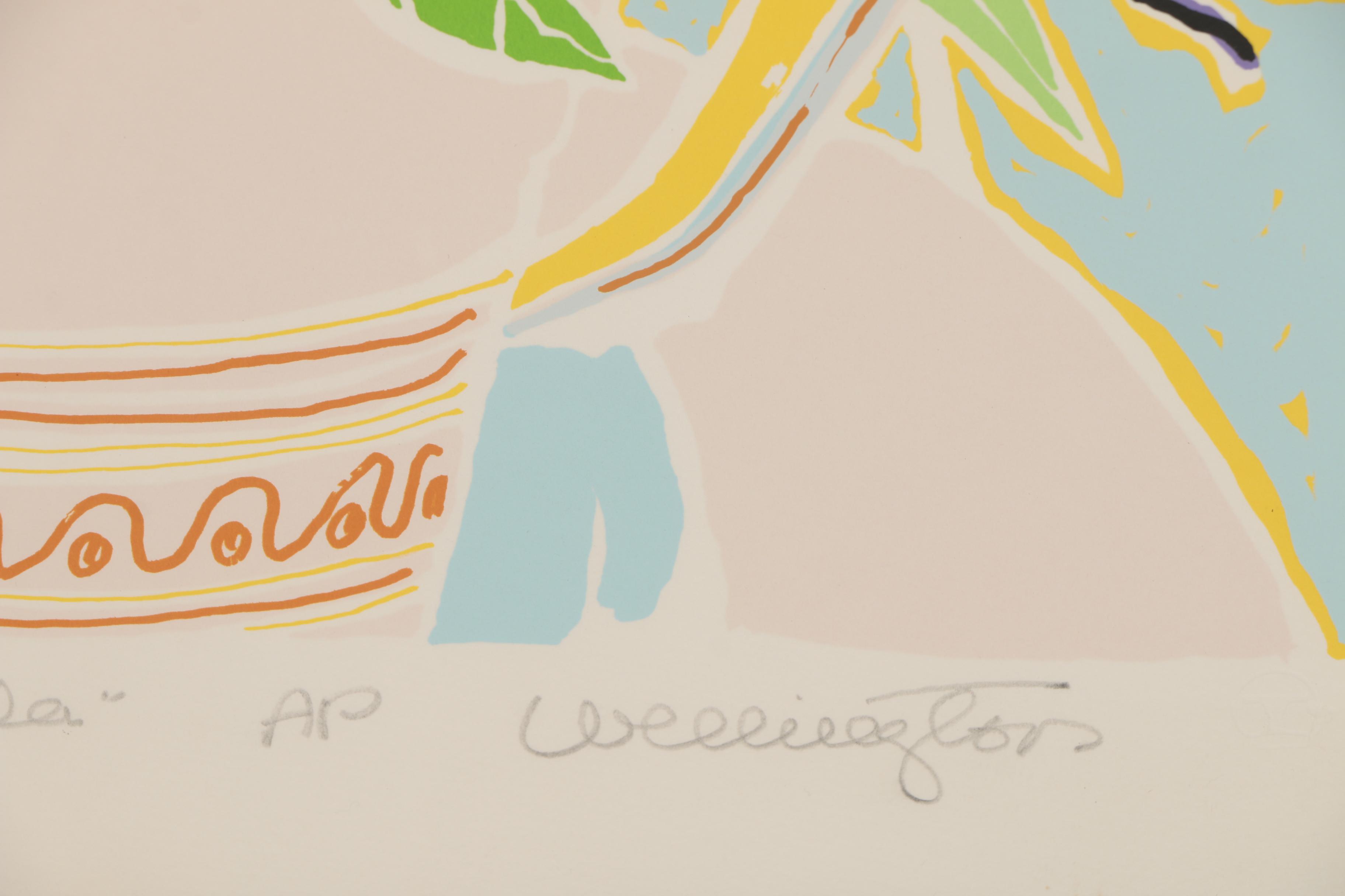 Sara Wellington Dodge Serigraph "Silver Sofa Series: Florabunda"