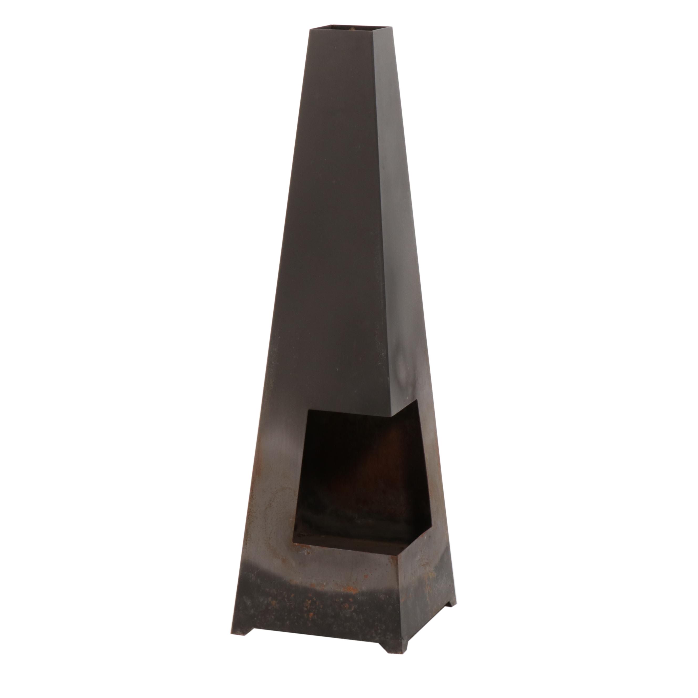 Mid Century Modern Iron Chiminea