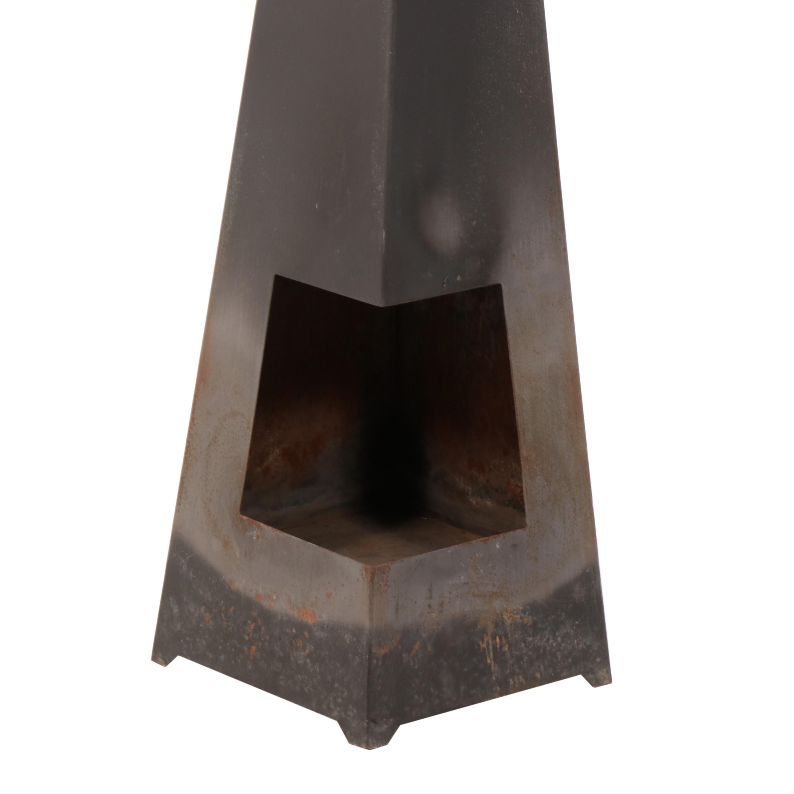 Mid Century Modern Iron Chiminea