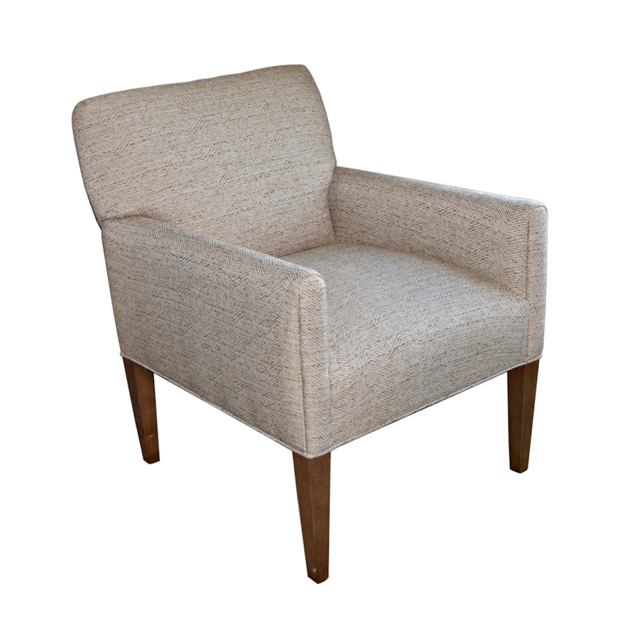 Woven Upholstered Armchair, Contemporary