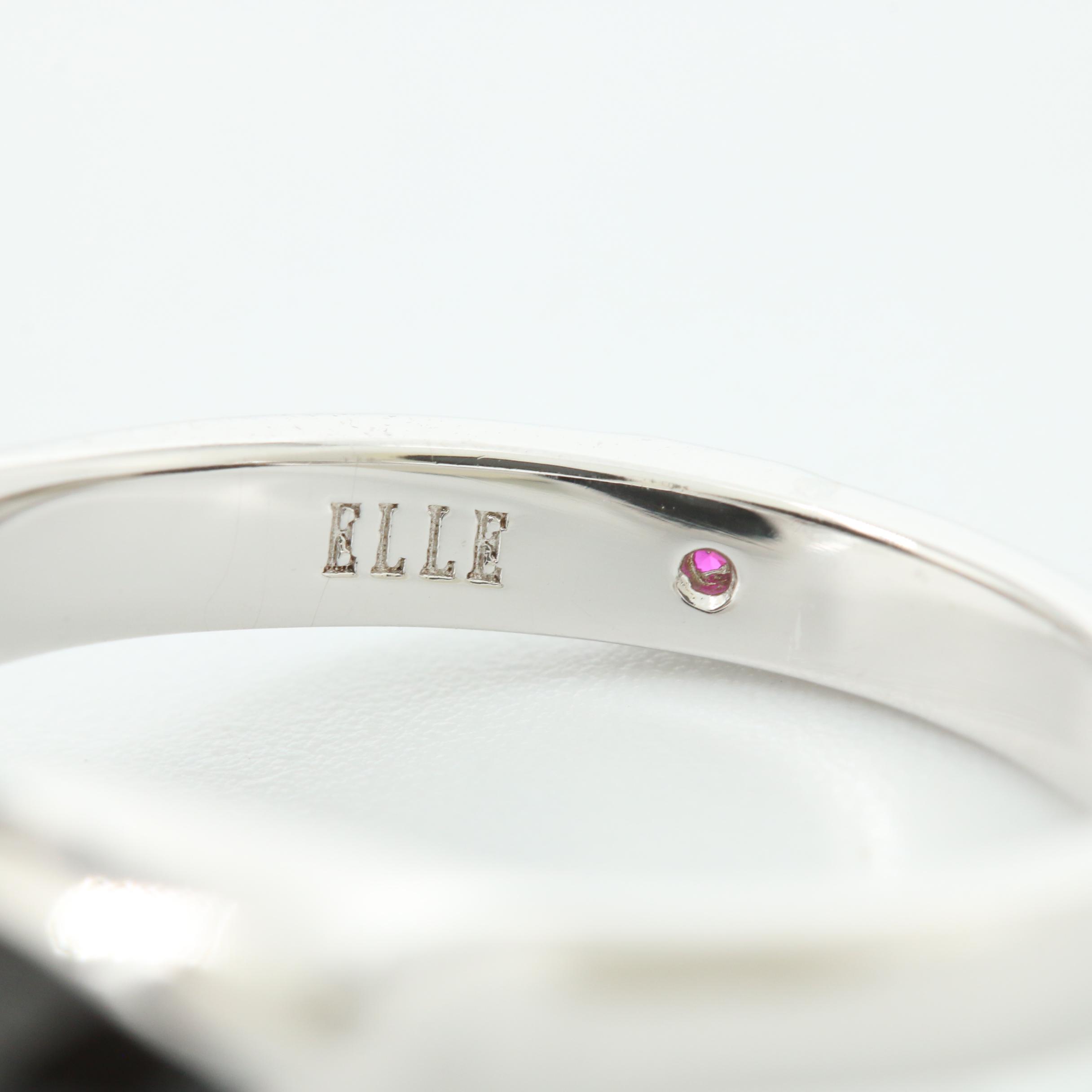 Elle Sterling Silver Black Onyx Bypass Ring