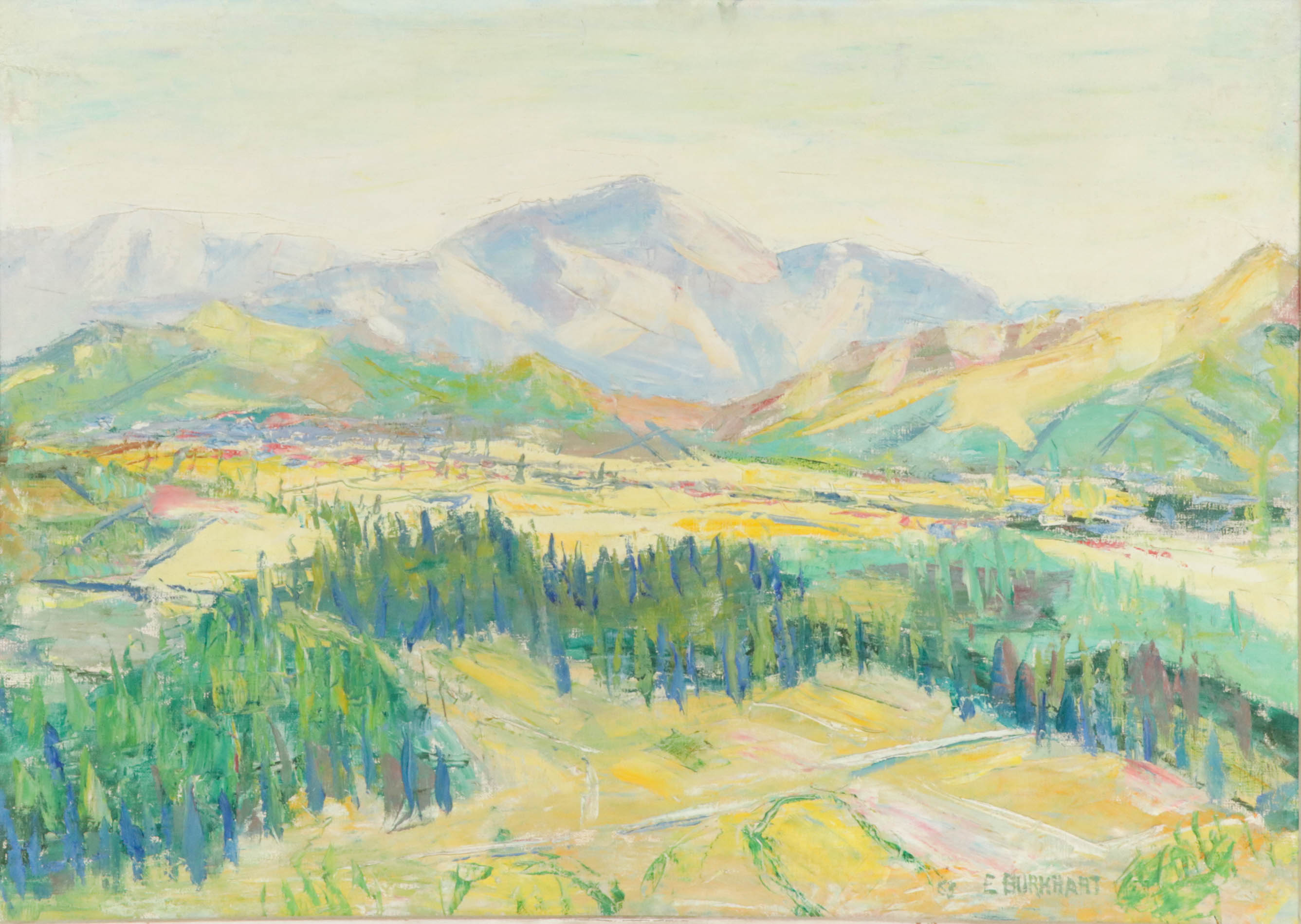 Emerson Burkhart Oil Painting "Mountain in Mexico"