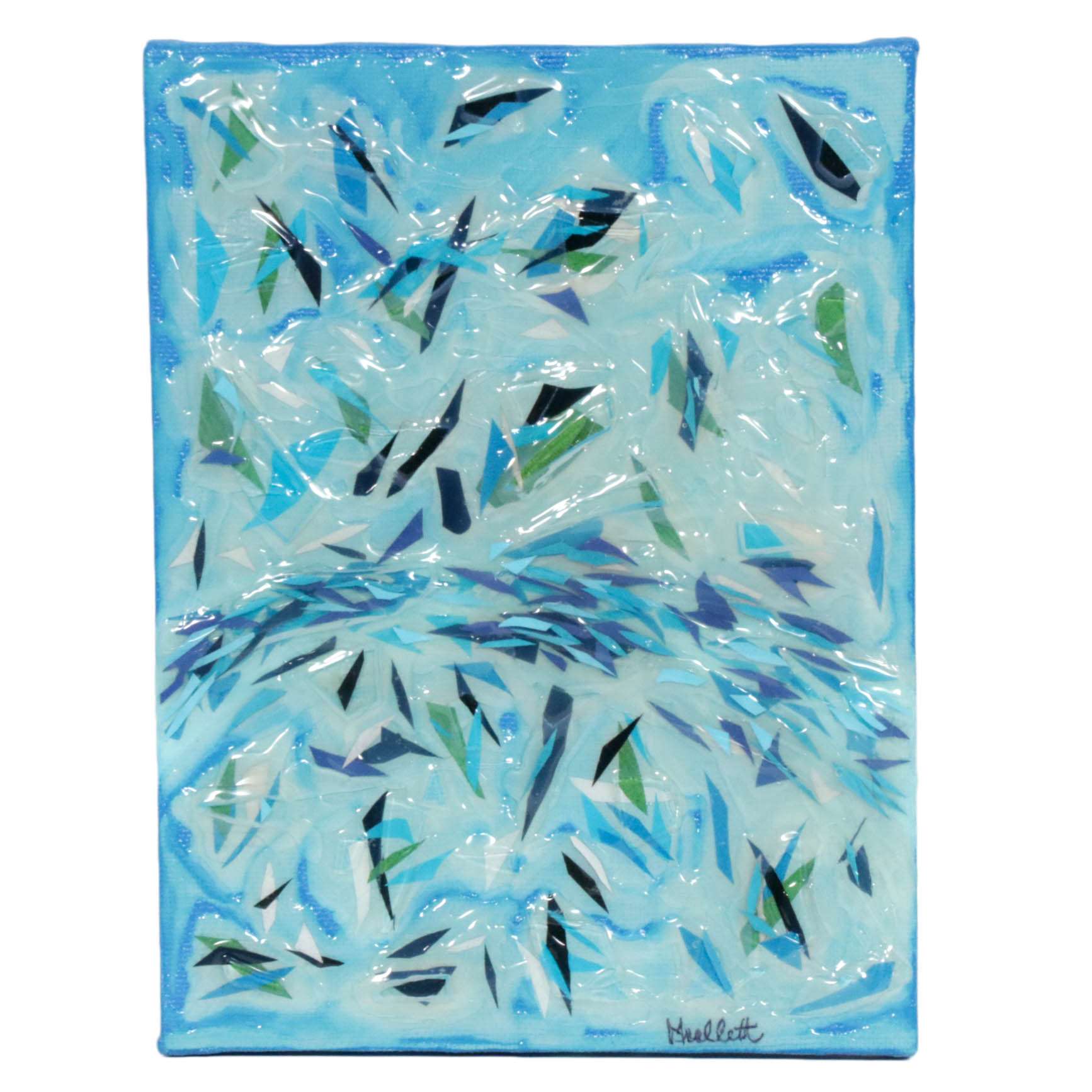 Kimberly Mullet Mixed Media Painting "Undersea: Sapphire Skyway".