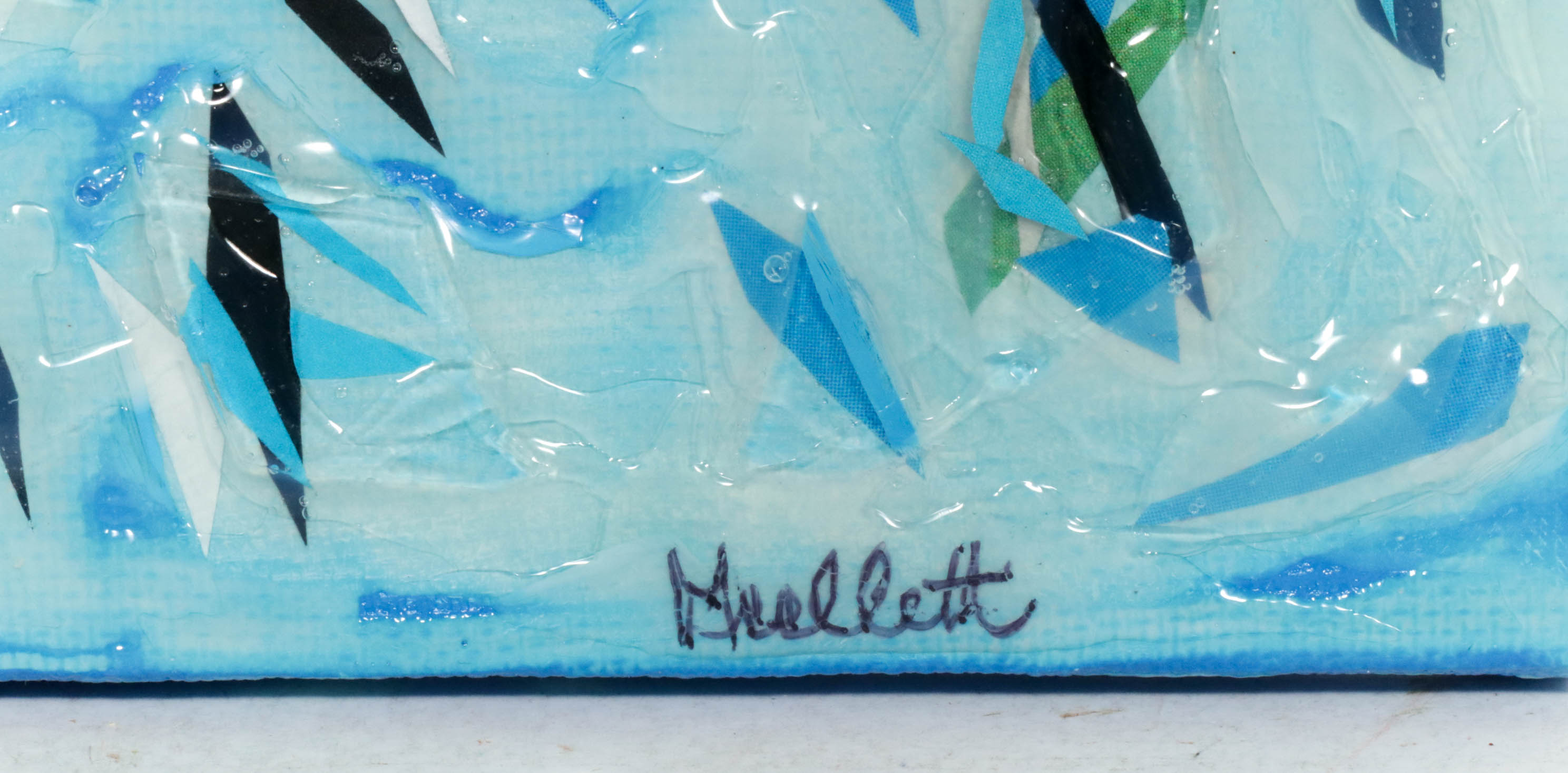 Kimberly Mullet Mixed Media Painting "Undersea: Sapphire Skyway".