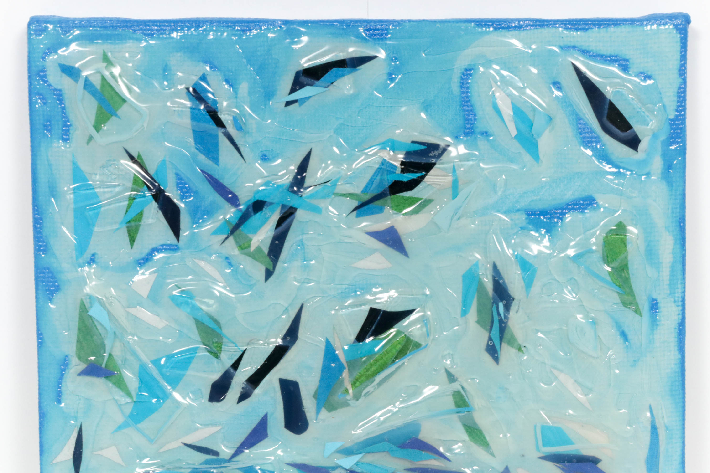 Kimberly Mullet Mixed Media Painting "Undersea: Sapphire Skyway".