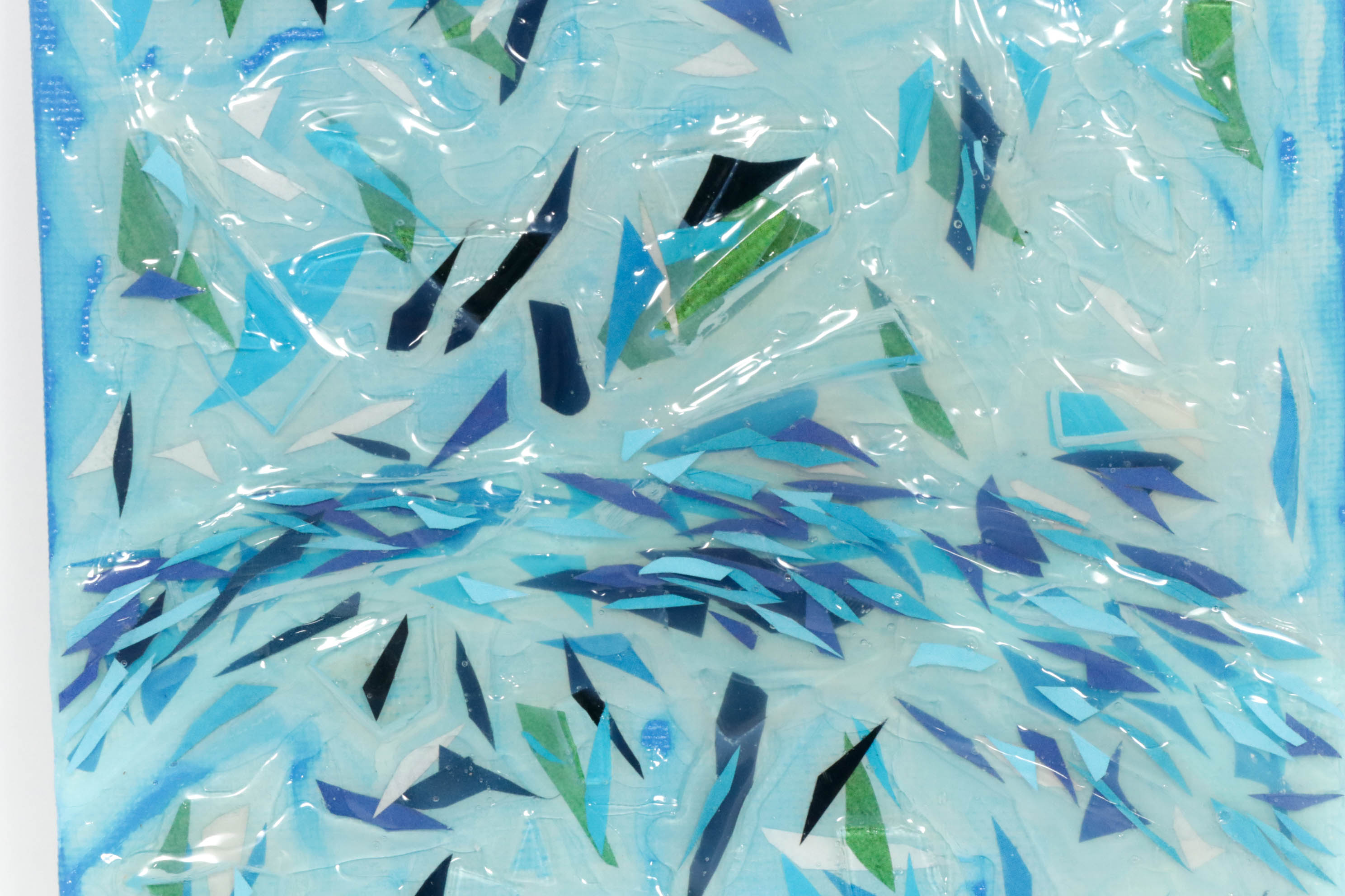 Kimberly Mullet Mixed Media Painting "Undersea: Sapphire Skyway".