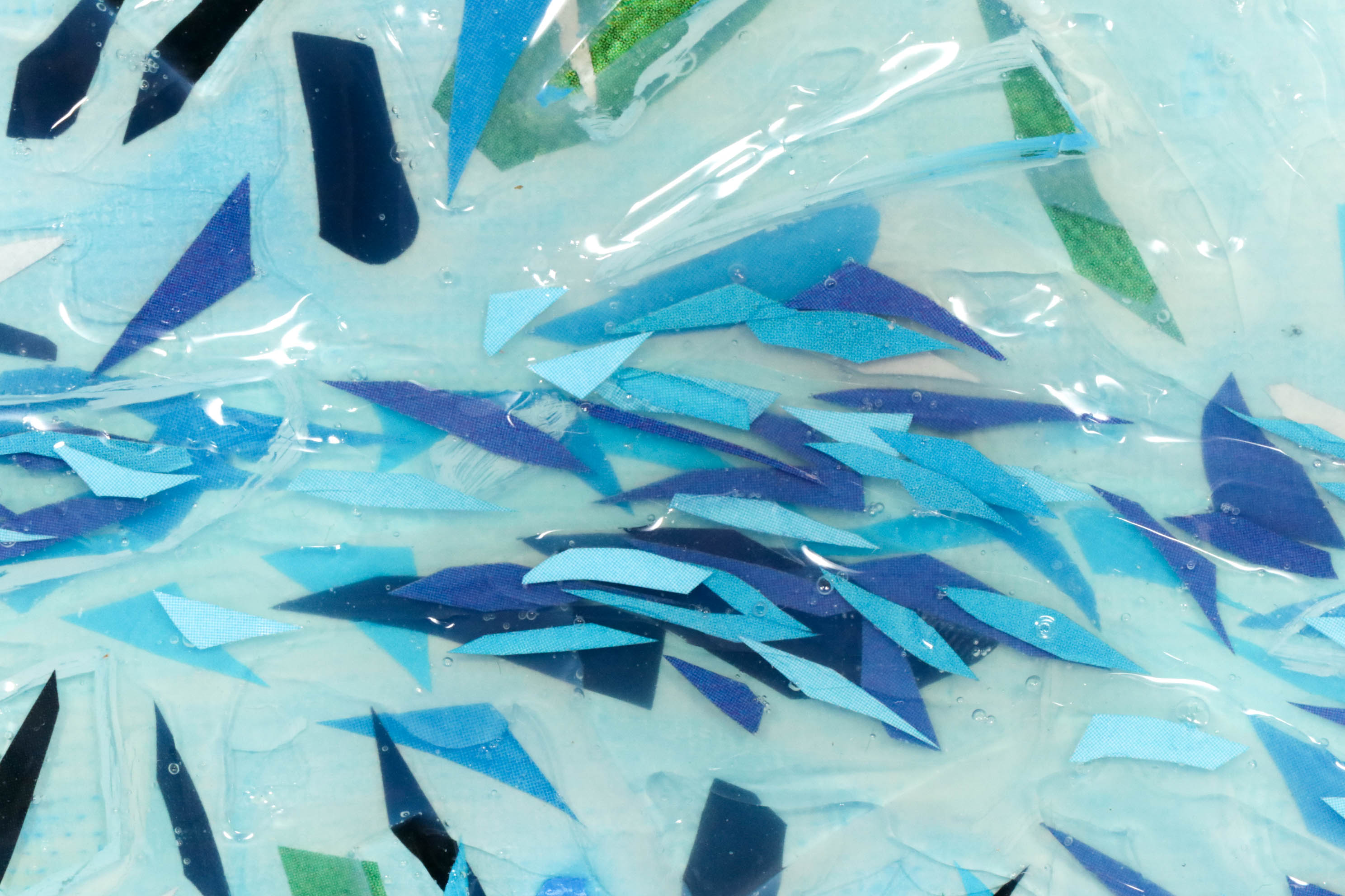 Kimberly Mullet Mixed Media Painting "Undersea: Sapphire Skyway".