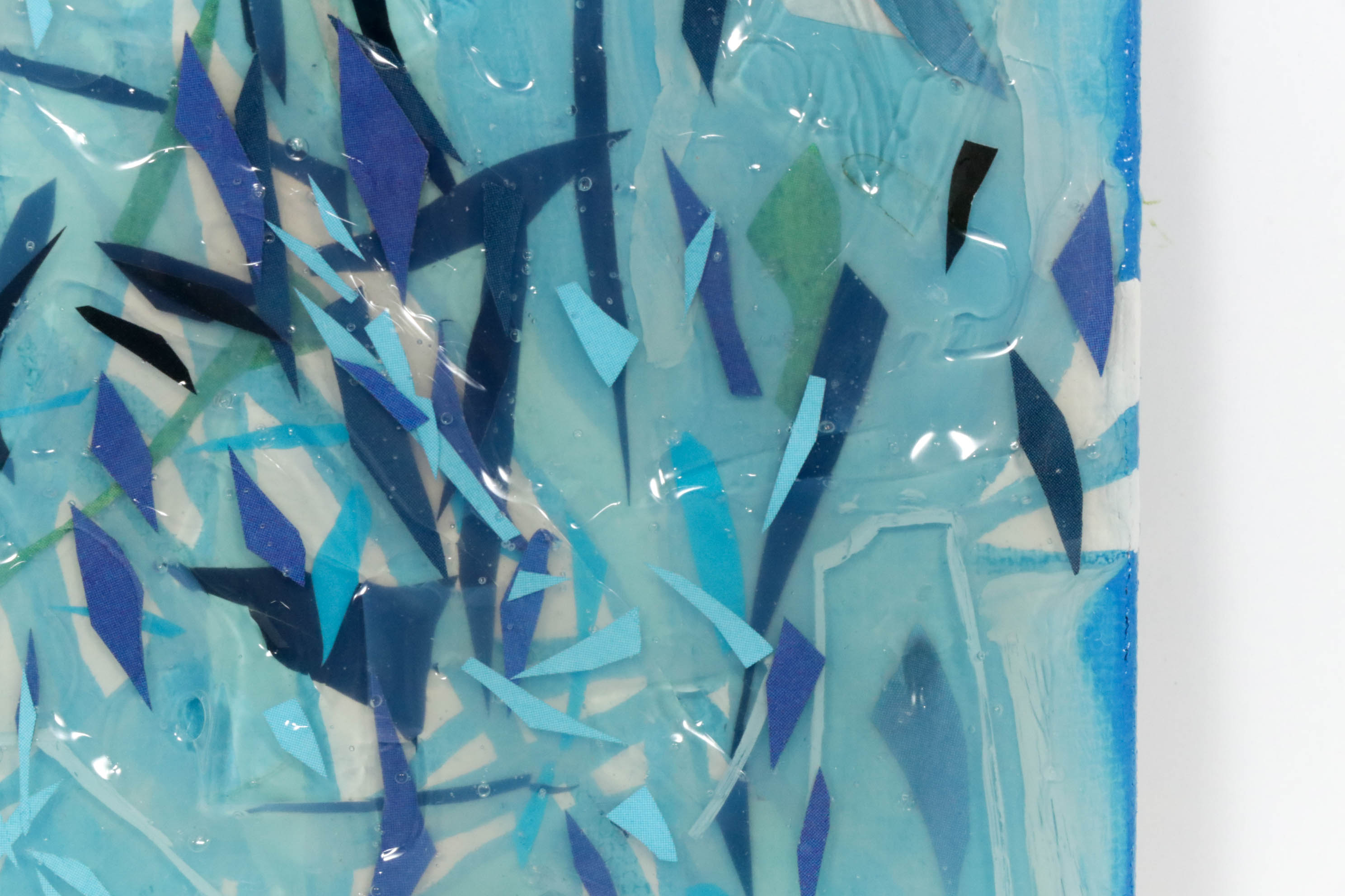 Kimberly Mullet Mixed Media Painting "Undersea: Light Traveling"