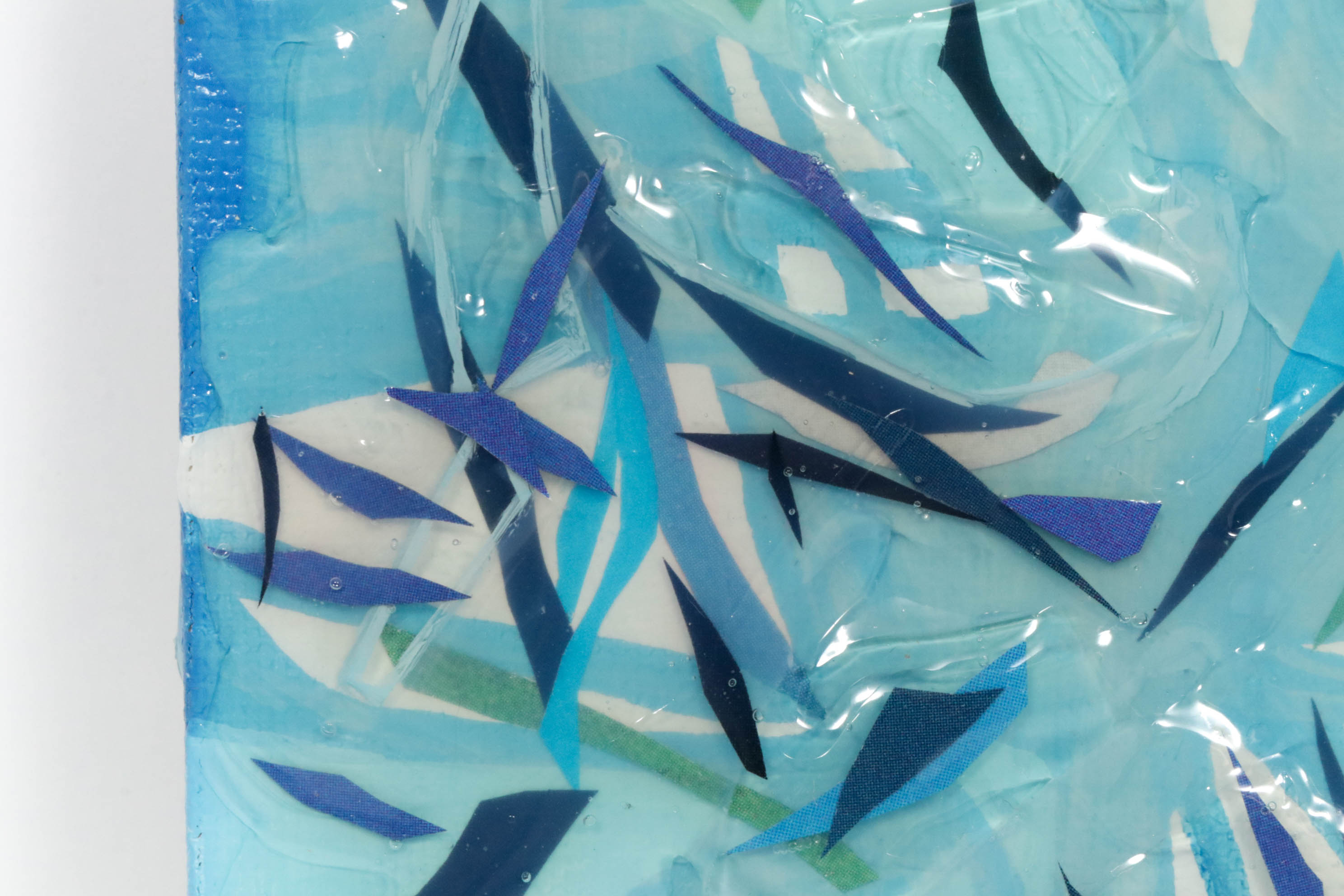 Kimberly Mullet Mixed Media Painting "Undersea: Light Traveling"