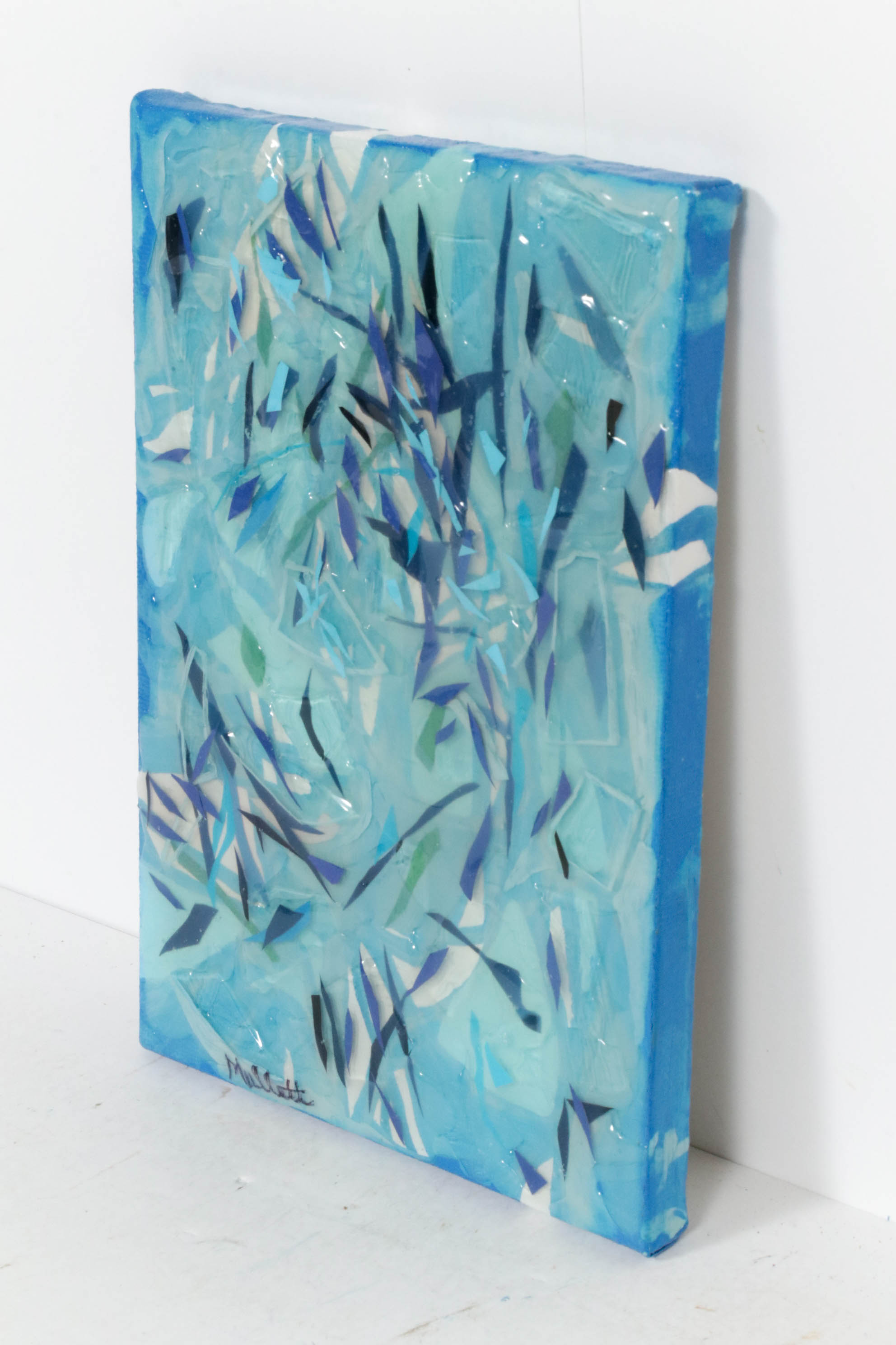 Kimberly Mullet Mixed Media Painting "Undersea: Light Traveling"