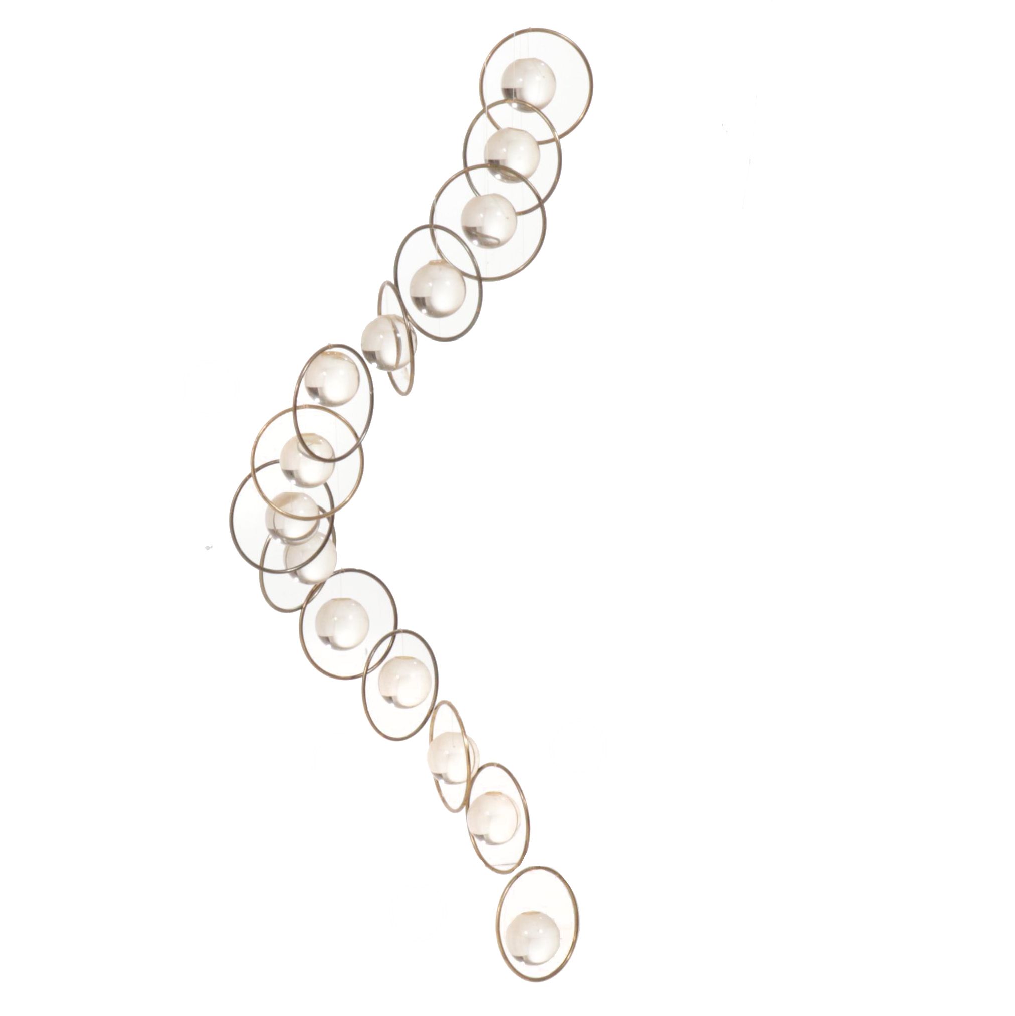 Mid Century Modern Acrylic and Metal Kinetic Mobile, Mid-20th Century