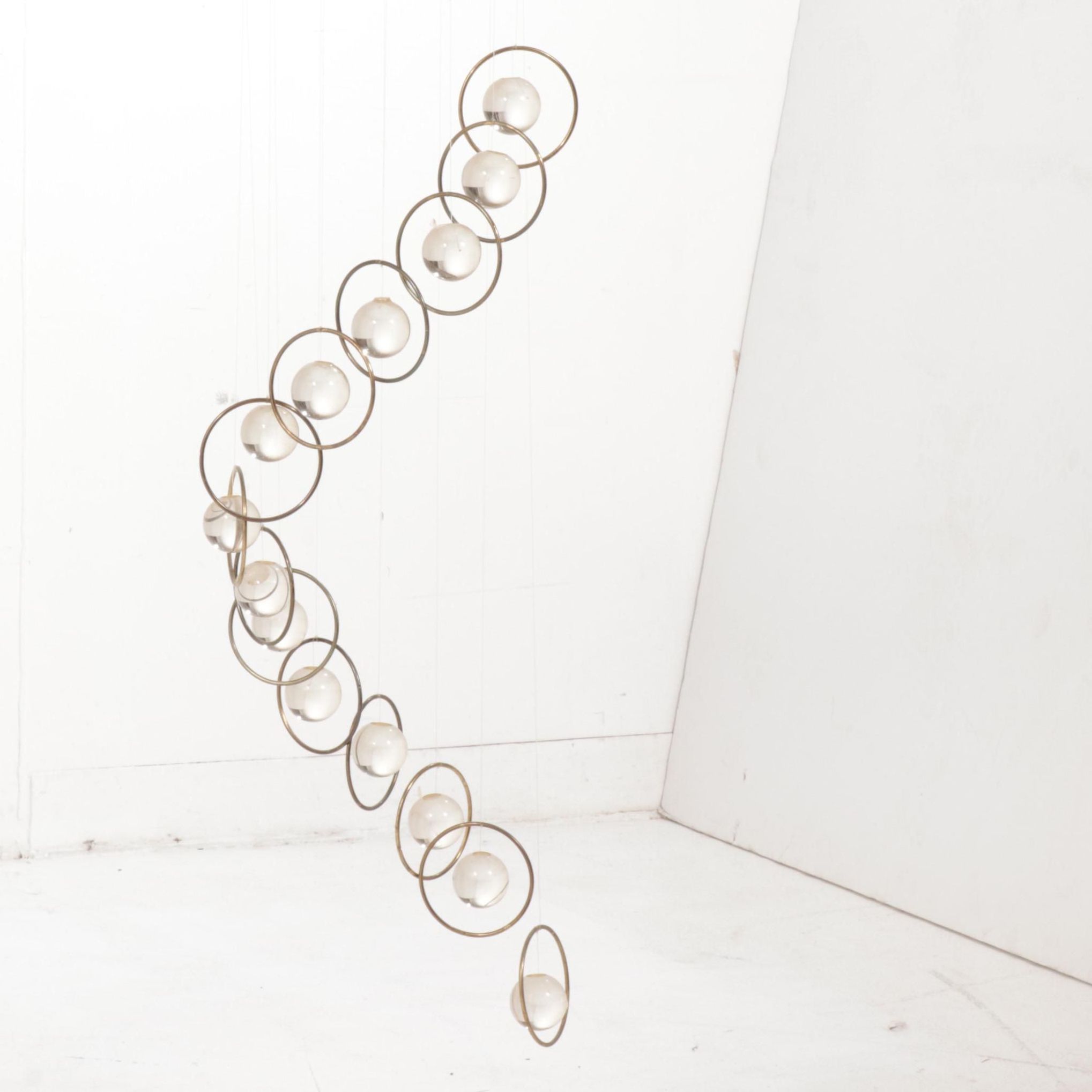 Mid Century Modern Acrylic and Metal Kinetic Mobile, Mid-20th Century