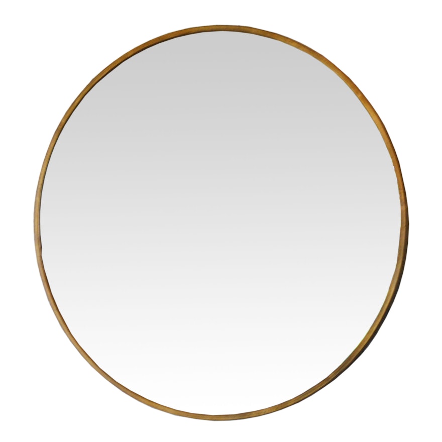 Uttermost Smoked Glass Round Wall Mirror, Contemporary