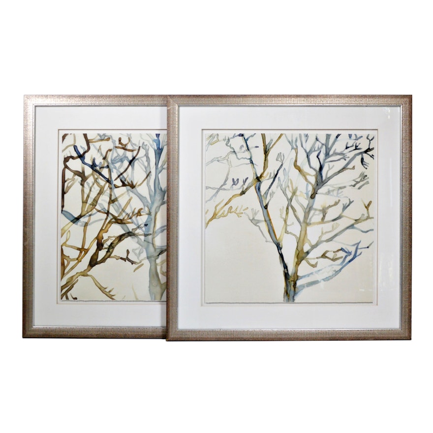 Lithograph "Transparent Branches III and IV"