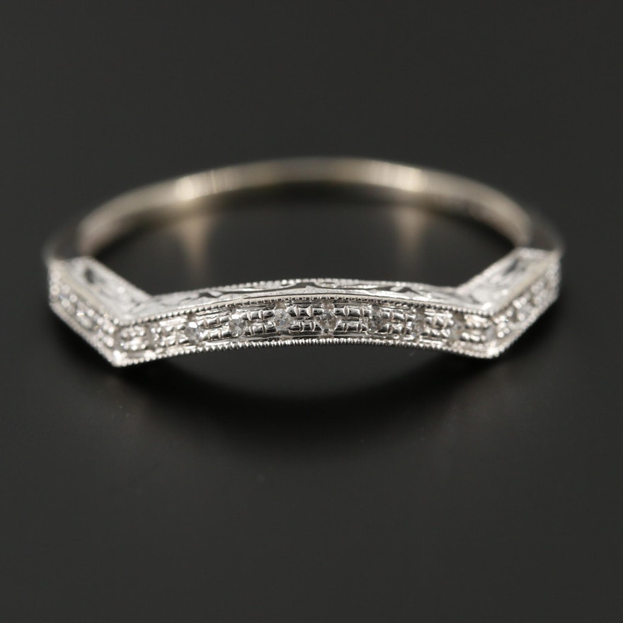 14K White Gold Diamond Ring