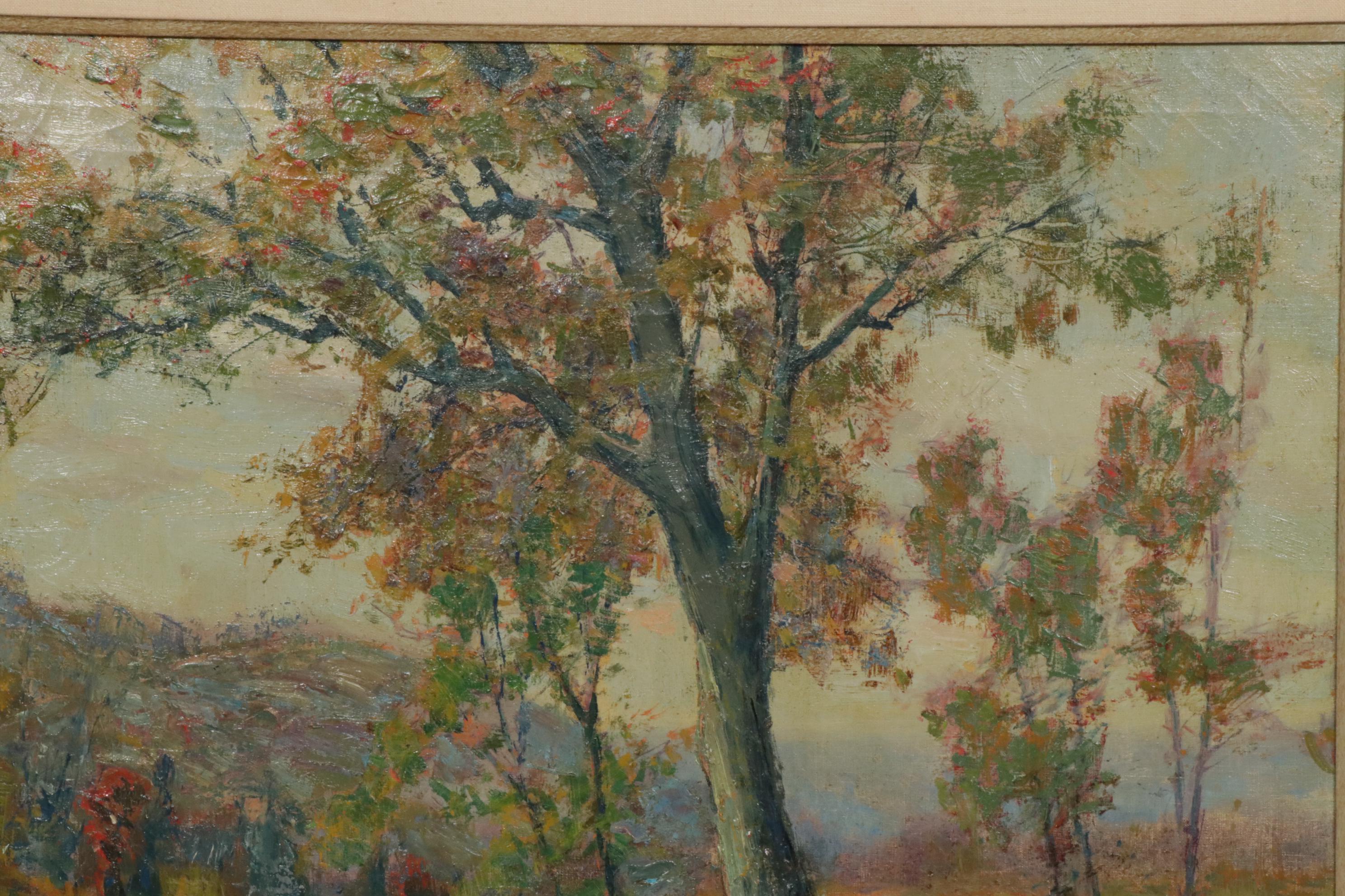 Charles William Duvall Rural Creek Landscape Oil Painting