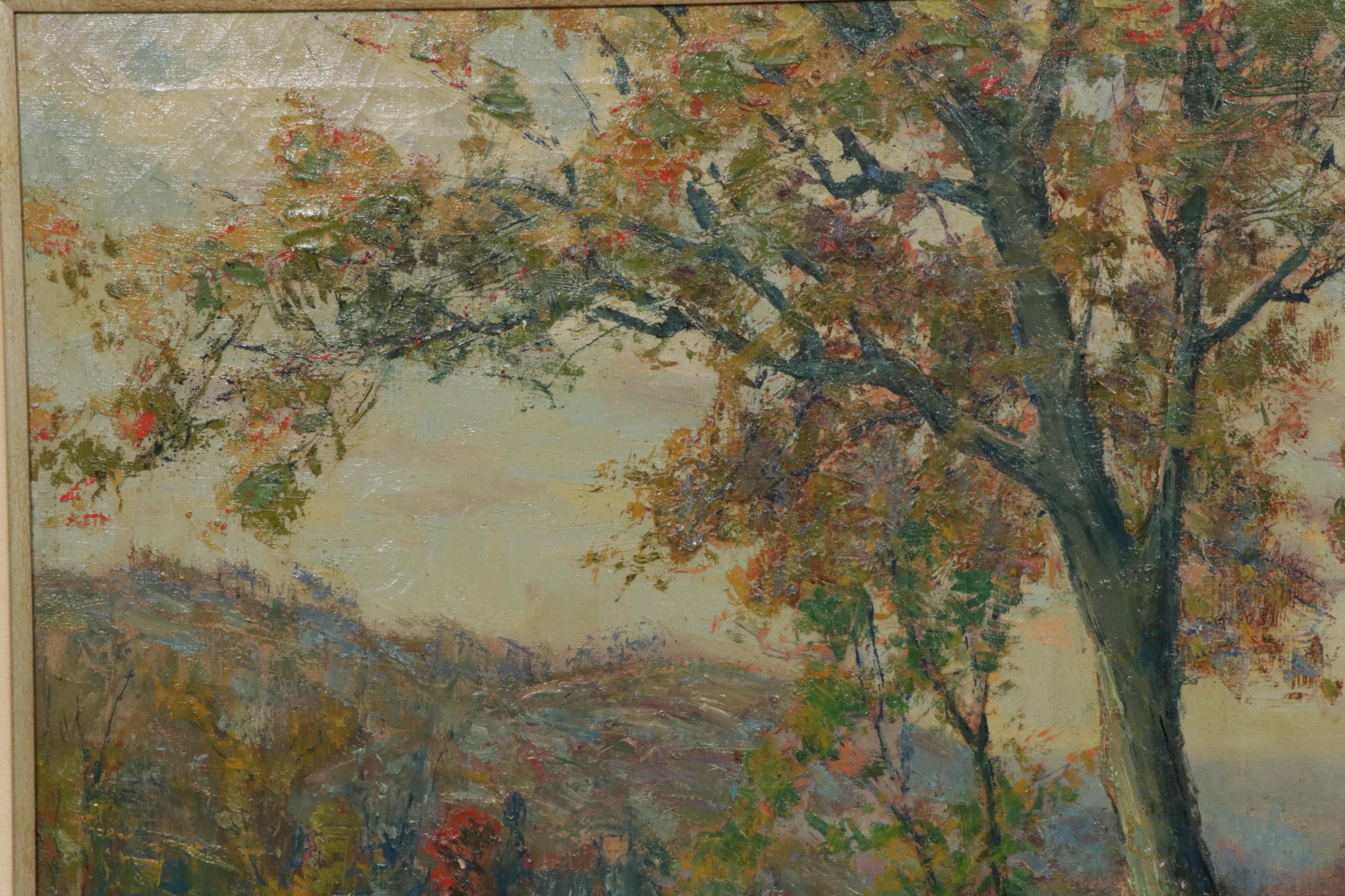 Charles William Duvall Rural Creek Landscape Oil Painting