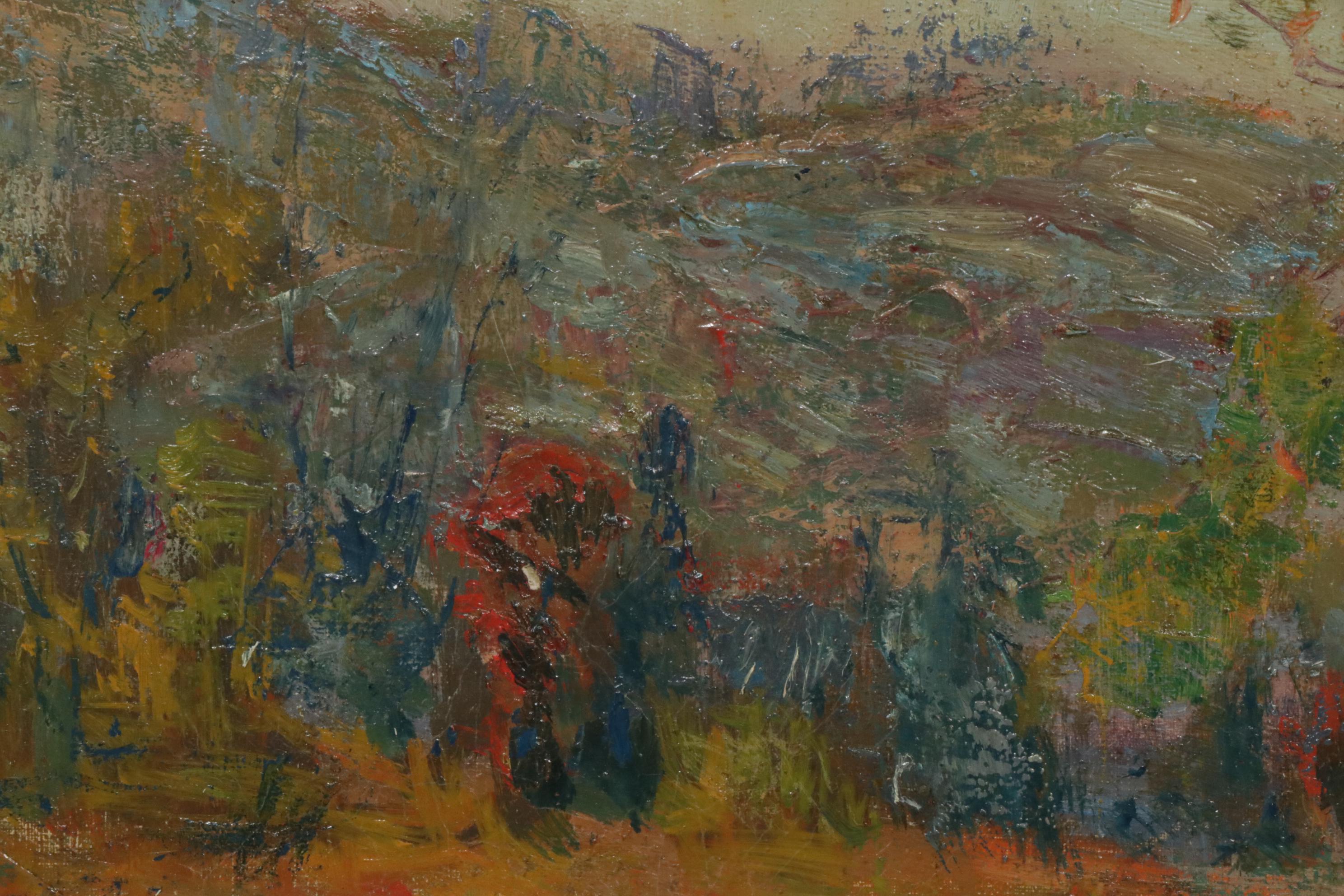 Charles William Duvall Rural Creek Landscape Oil Painting