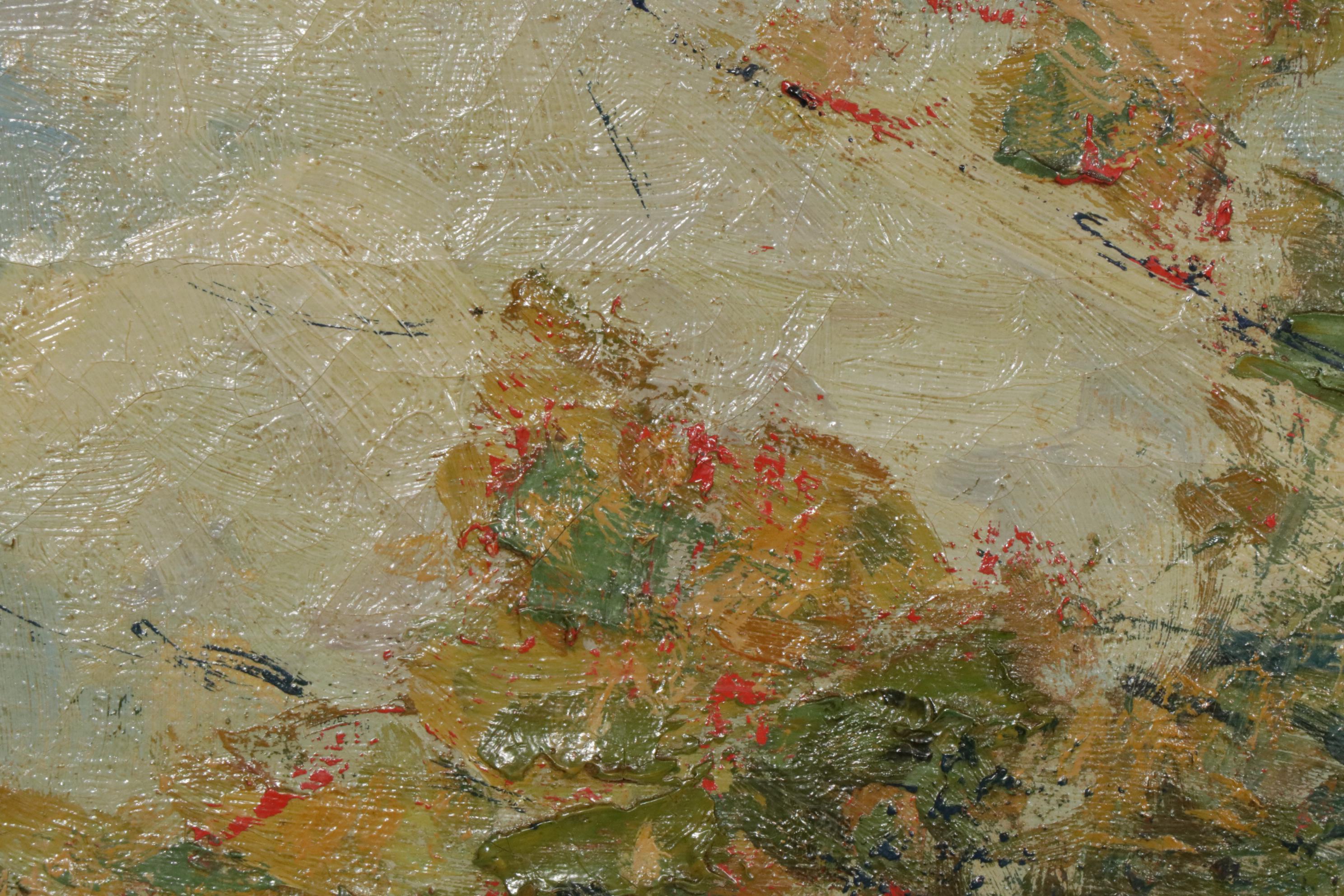 Charles William Duvall Rural Creek Landscape Oil Painting