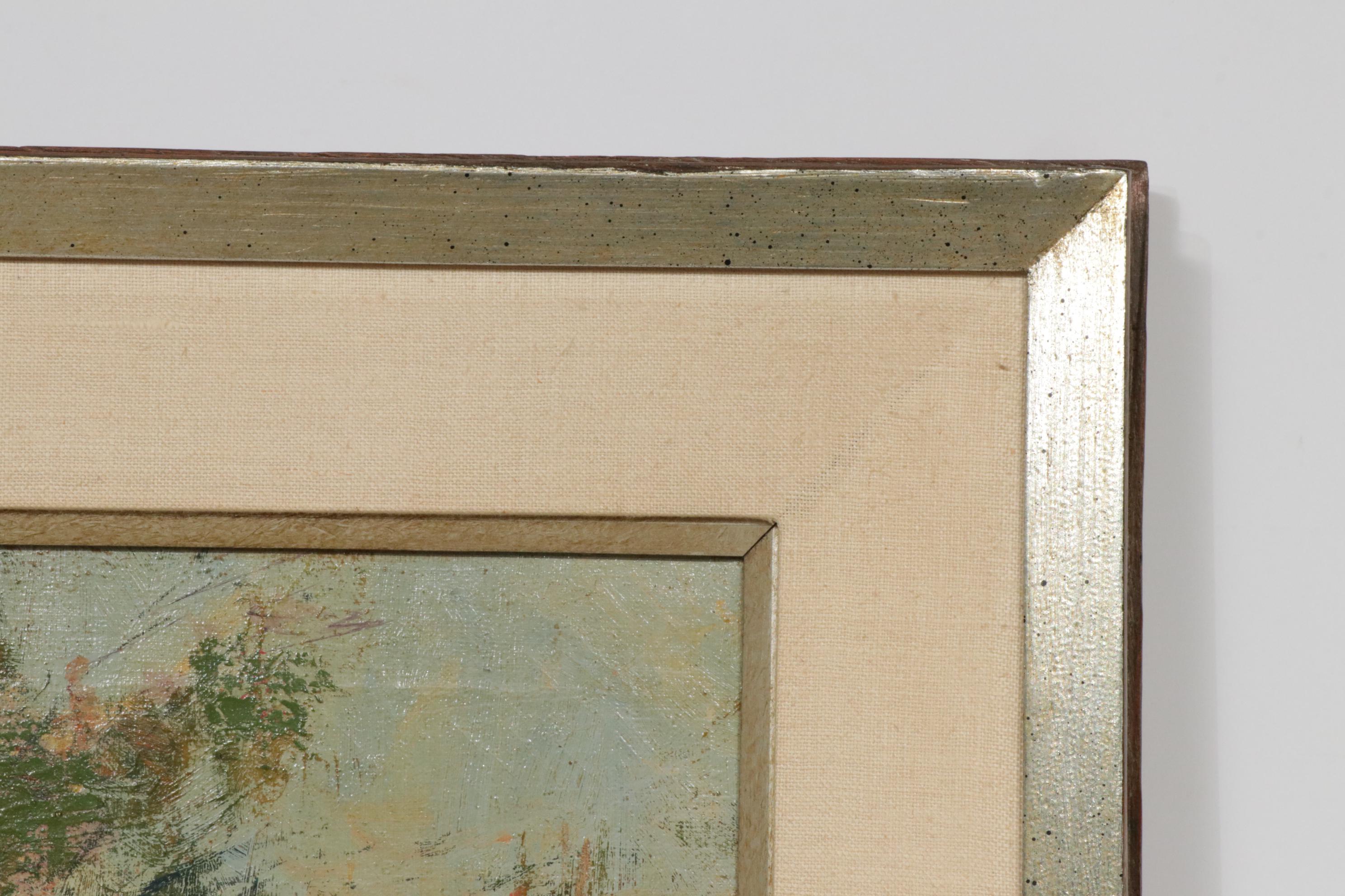 Charles William Duvall Rural Creek Landscape Oil Painting