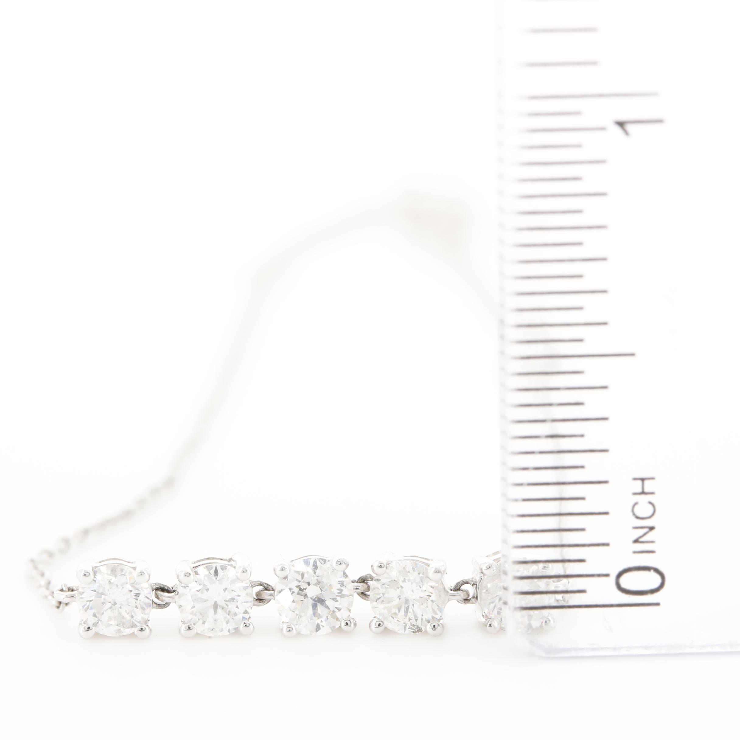 10K White Gold Diamond Bracelet