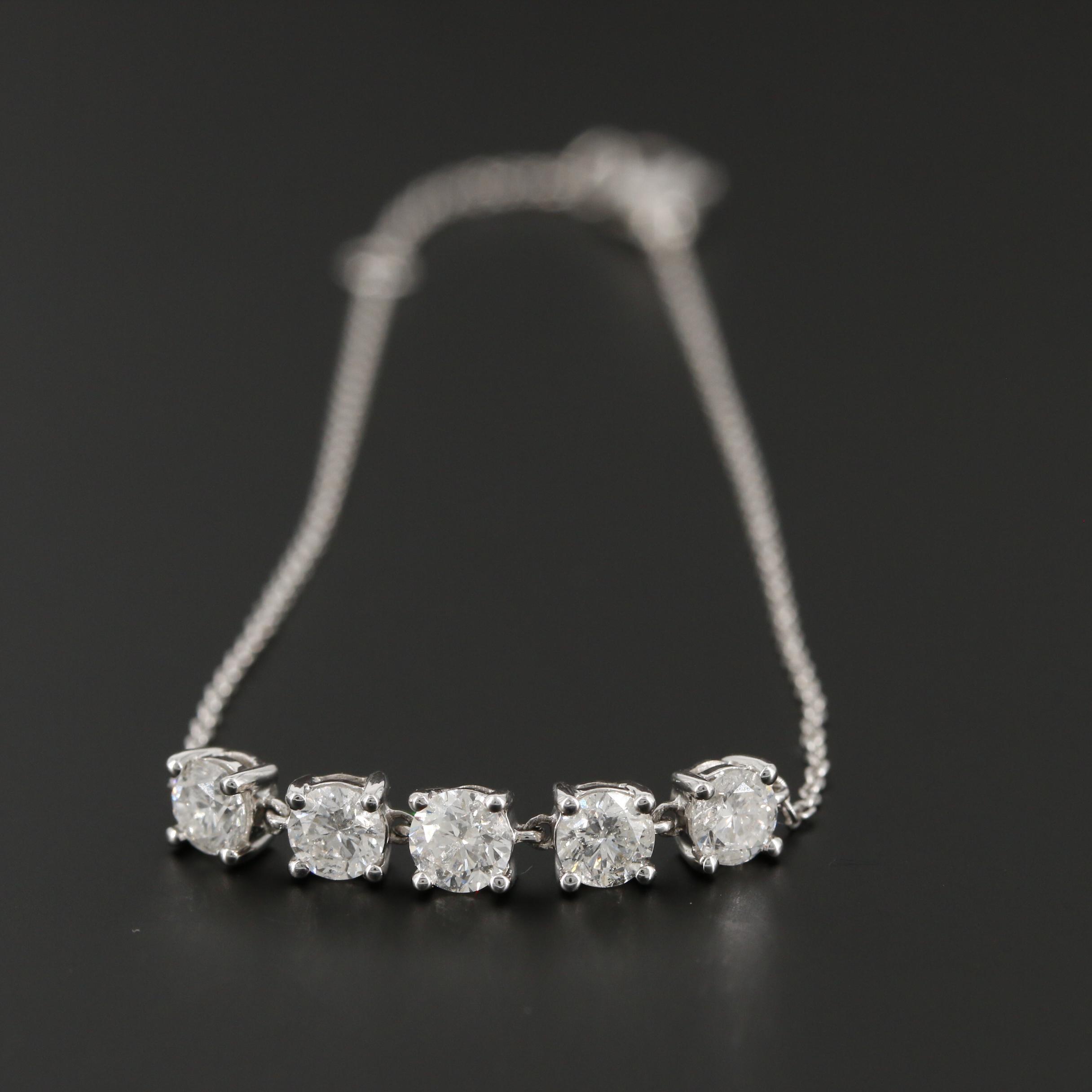 10K White Gold Diamond Bracelet