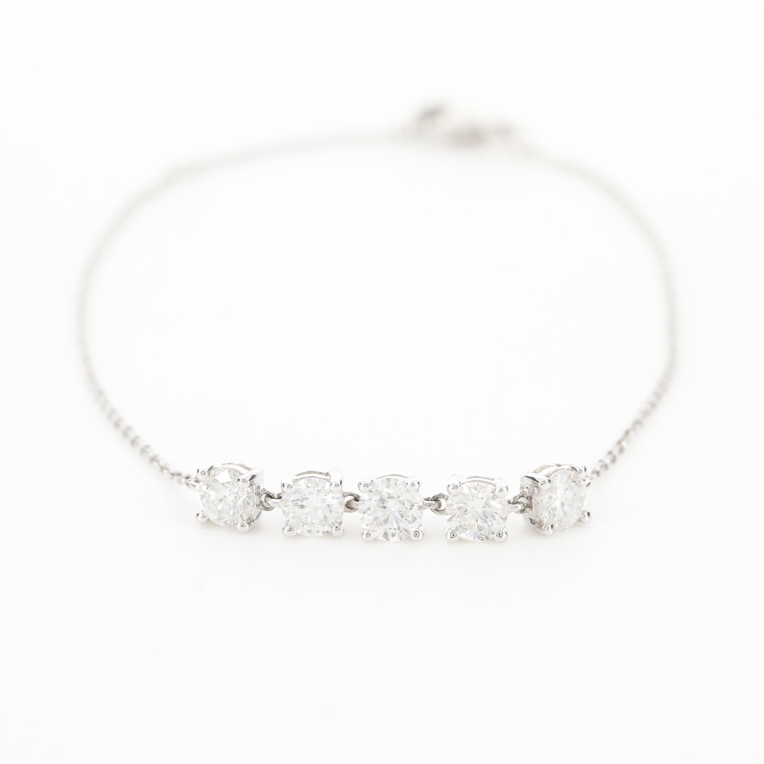 10K White Gold Diamond Bracelet