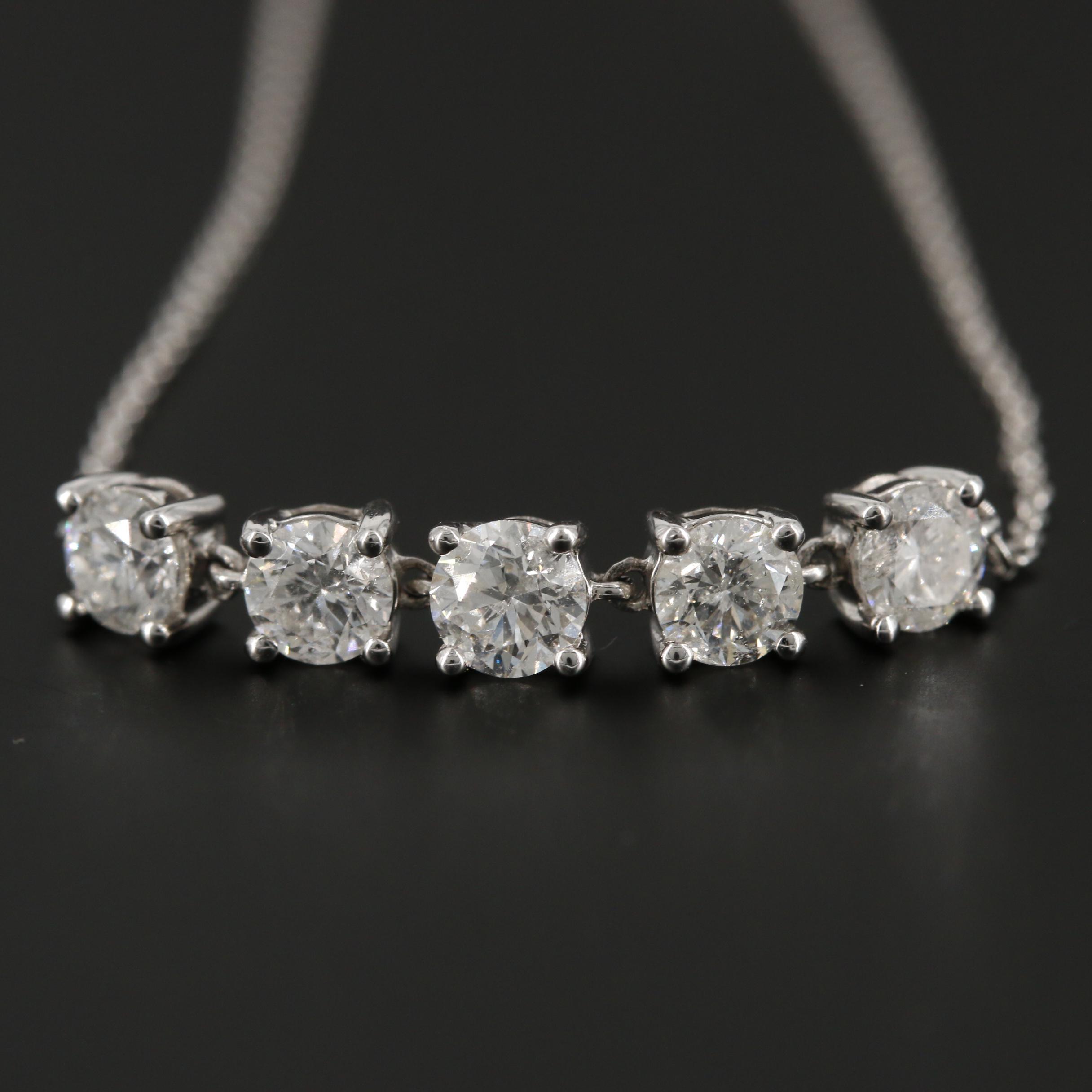 10K White Gold Diamond Bracelet