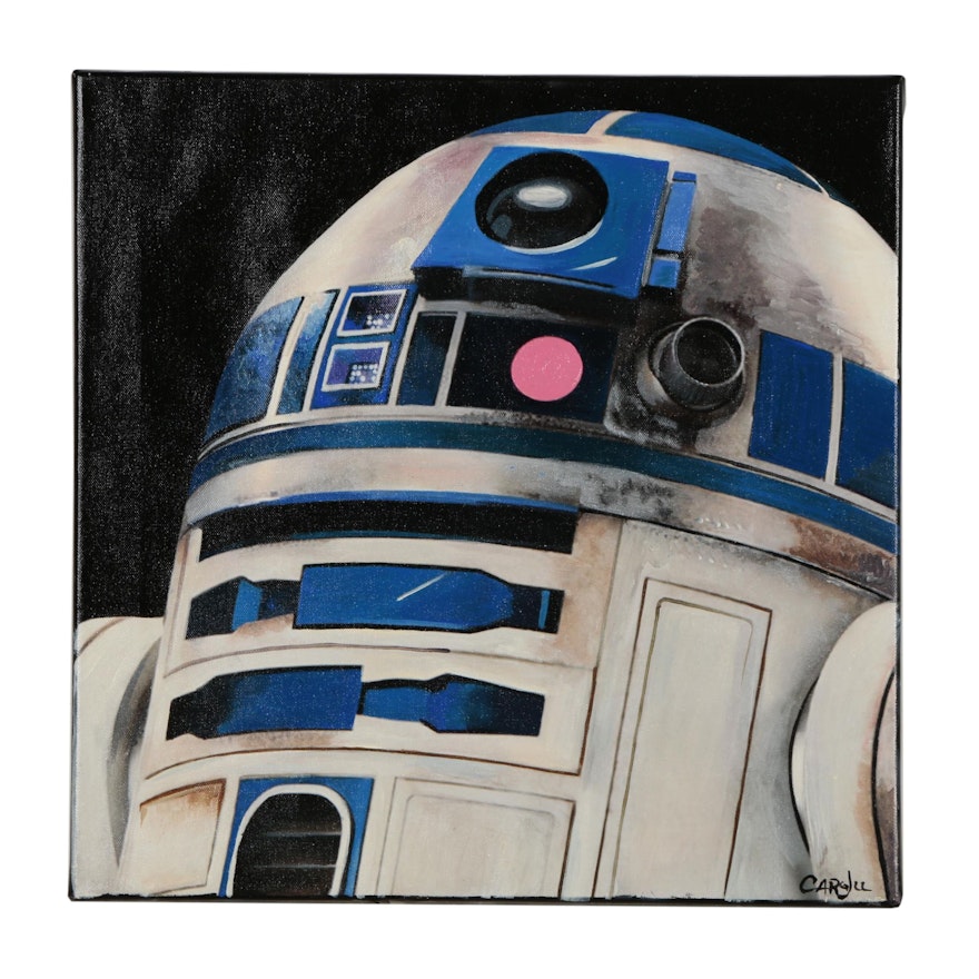 Chris Cargill Acrylic Painting of R2-D2