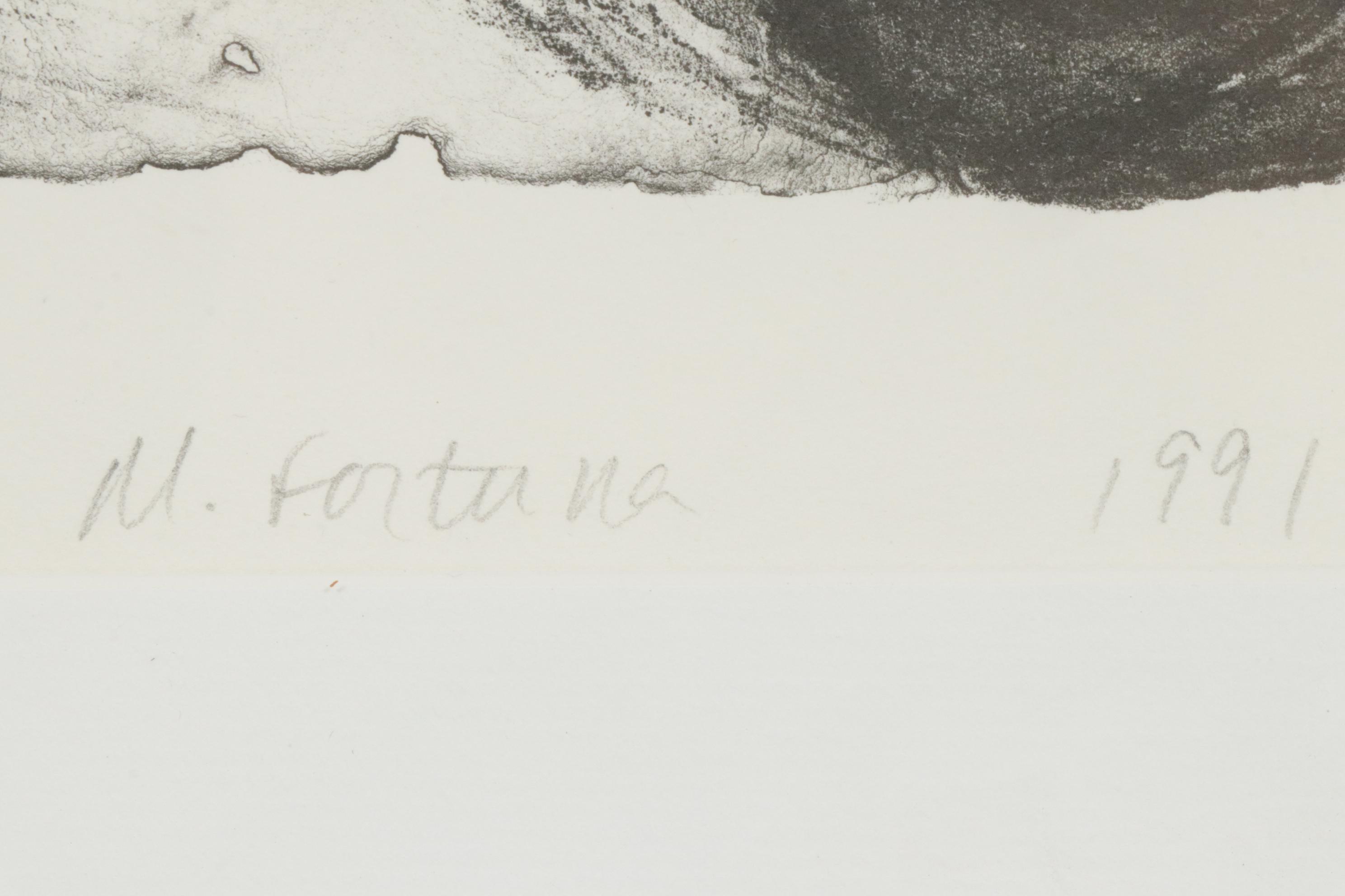 Mary Fortuna Lithograph "Caught, Asleep"