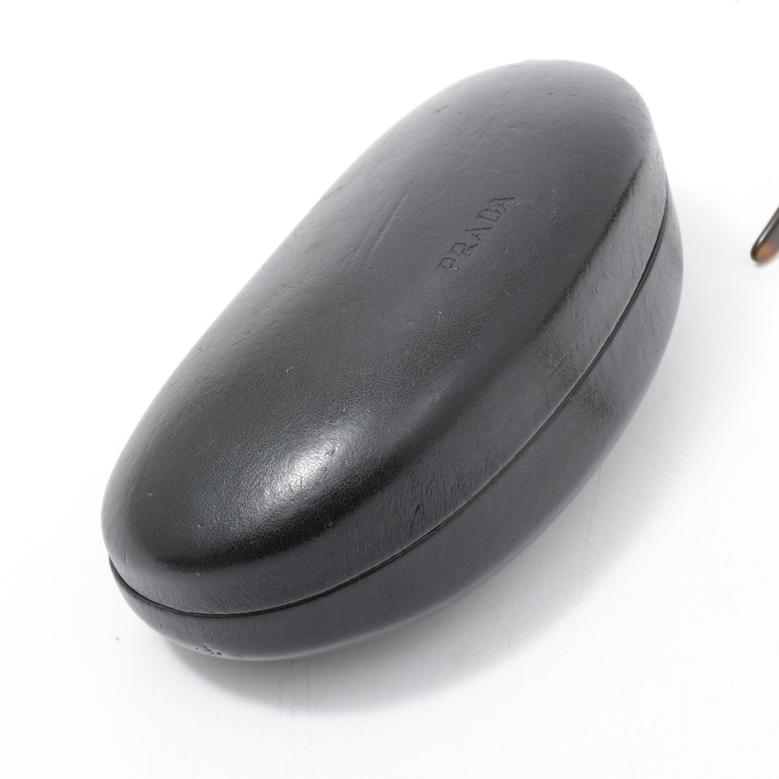 Prada SPR 57L Amber and Tortoise Sunglasses with Case and Dust Cloth