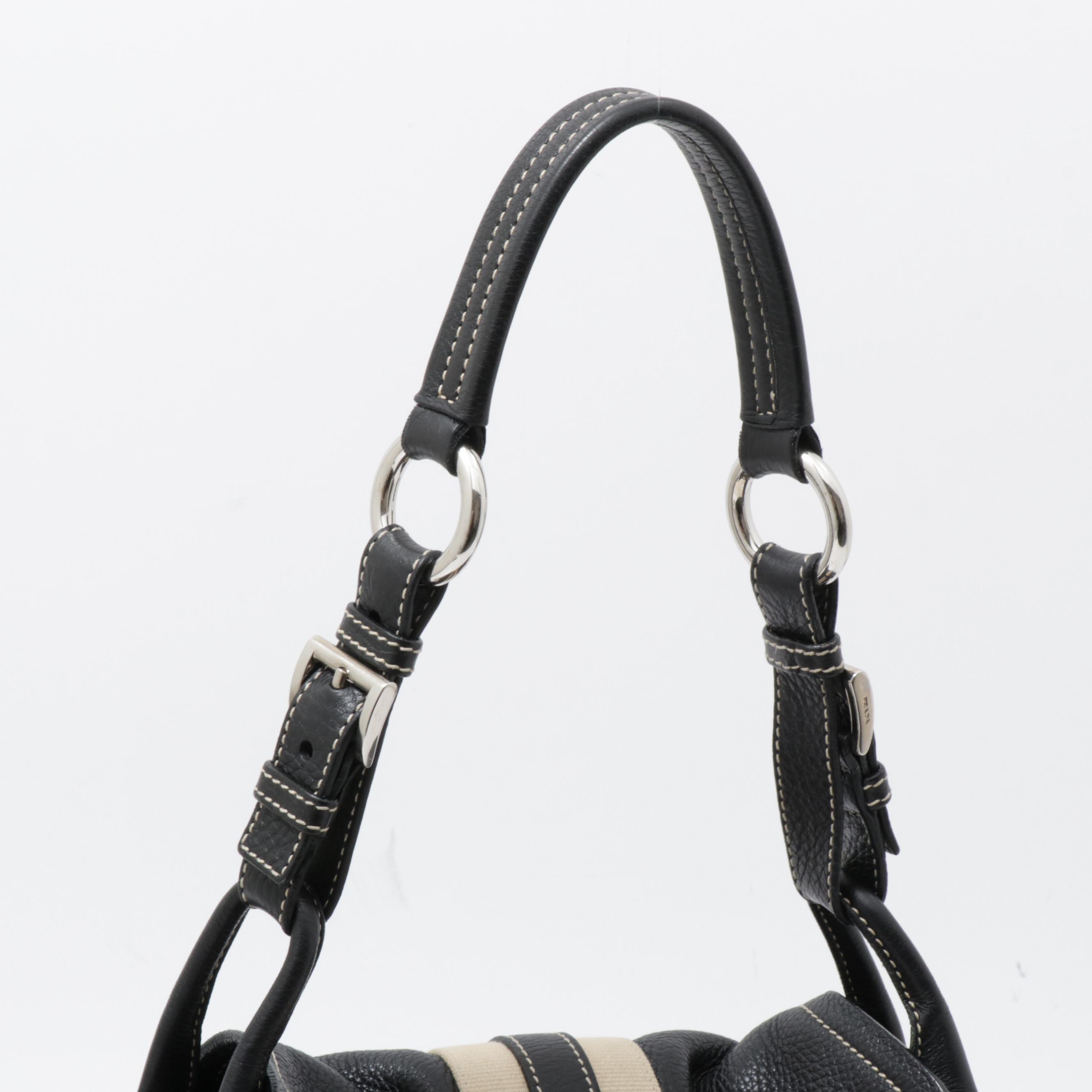 Prada Black Vitello Leather and Lizard Skin Shoulder Bag, Made in Italy