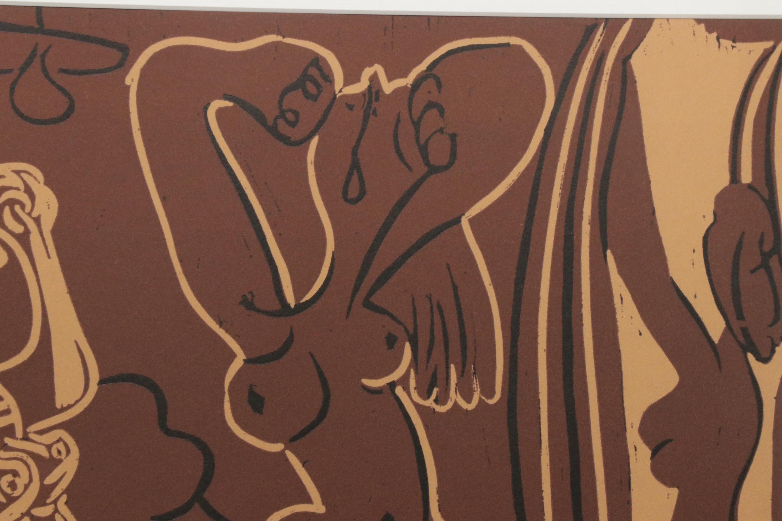 Pablo Picasso Linoleum Cut "Three Women"