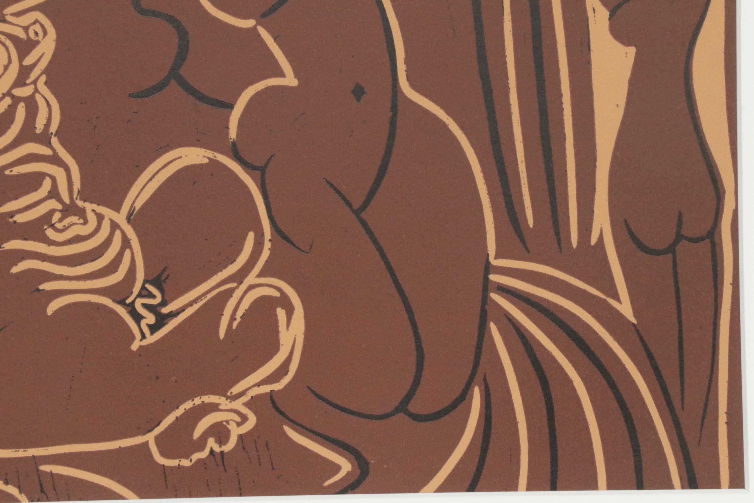 Pablo Picasso Linoleum Cut "Three Women"