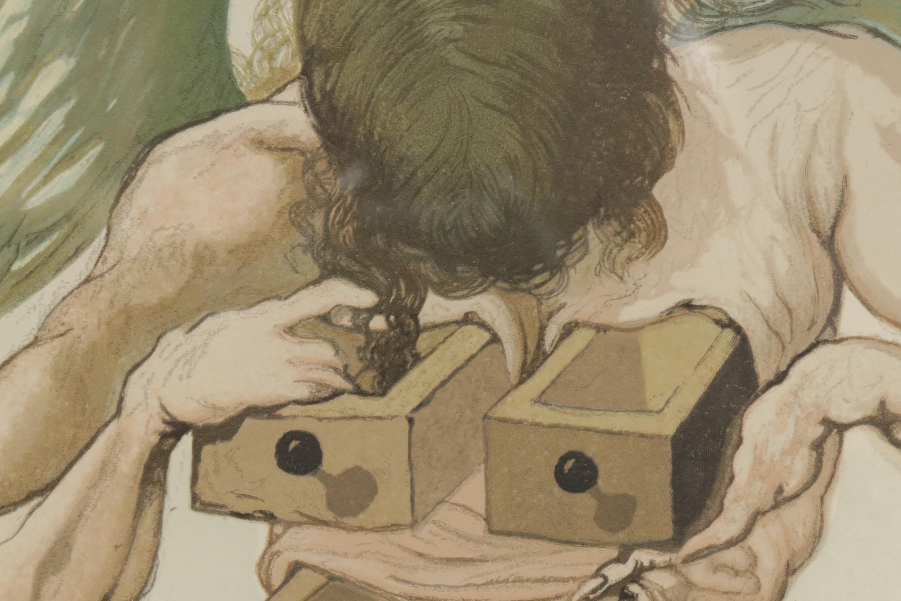 Salvador Dalí Wood Engraving "Purgatory Canto 1: The Fallen Angel"