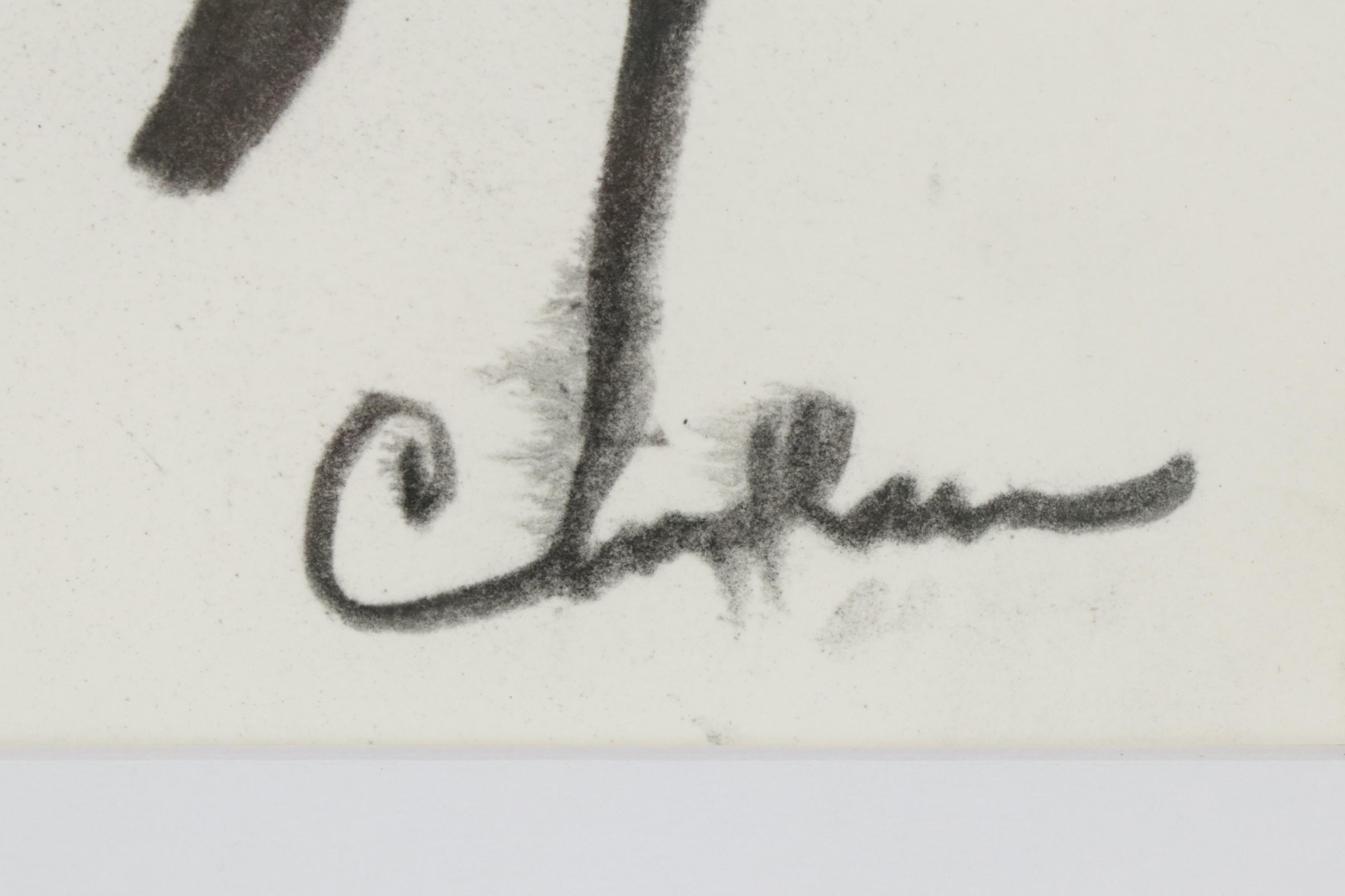 Paul Chidlaw Abstract Landscape Charcoal Drawing