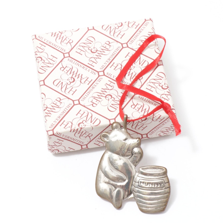 Hand & Hammer Silversmiths Sterling Silver Winnie the Pooh Ornament