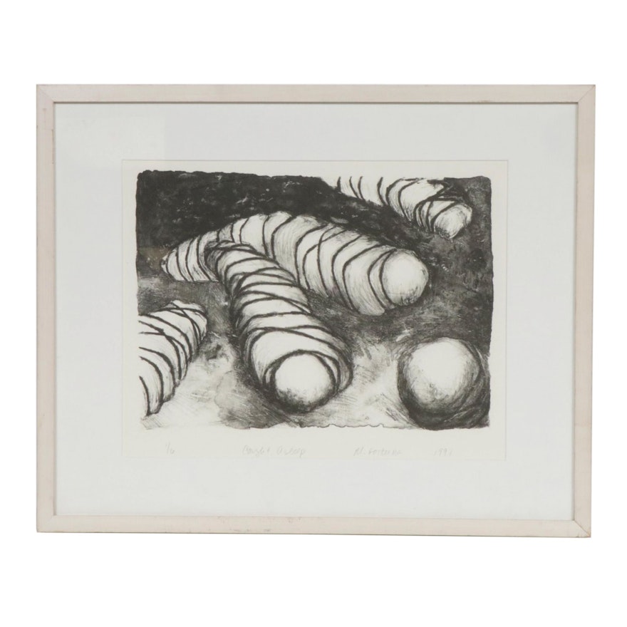 Mary Fortuna Lithograph "Caught, Asleep"