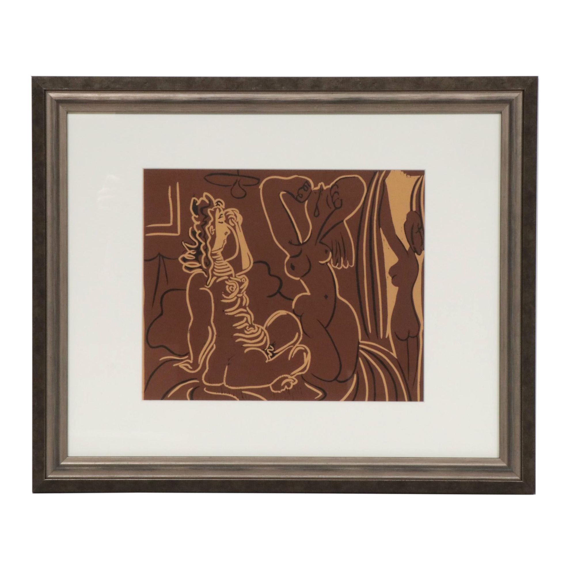 Pablo Picasso Linoleum Cut "Three Women"