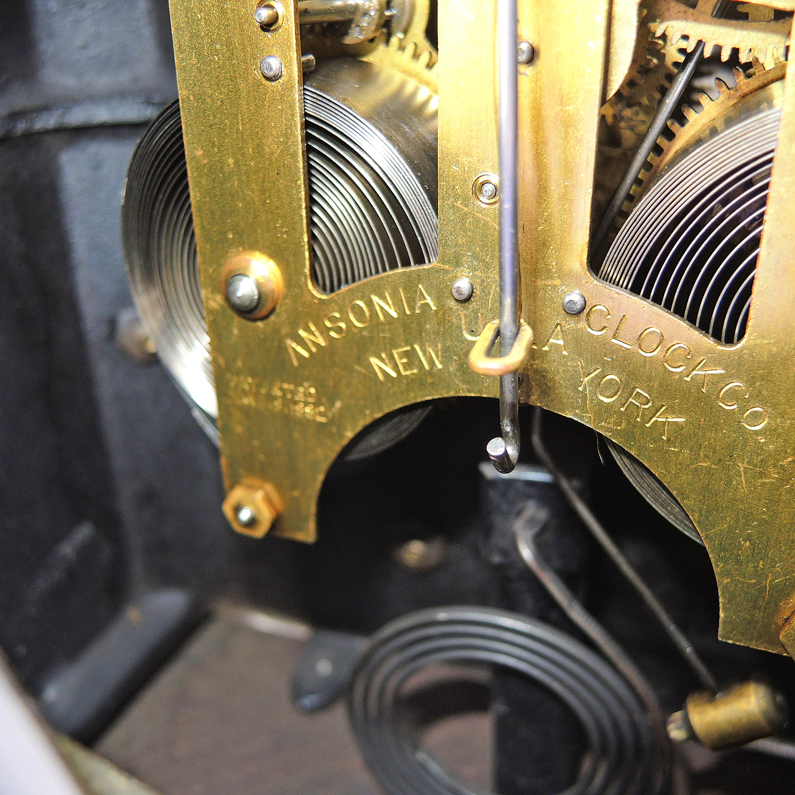Ansonia Clock Company "Danube" Iron Mantel Clock, Circa 1900