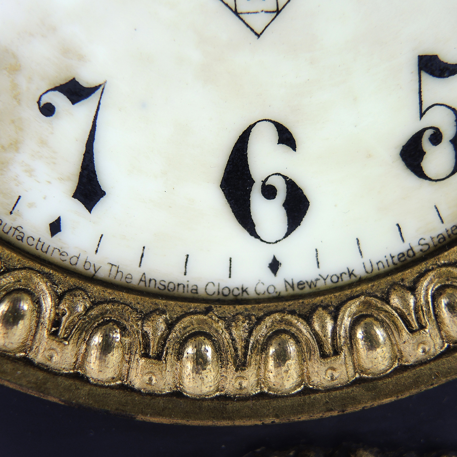 Ansonia Clock Company "Danube" Iron Mantel Clock, Circa 1900