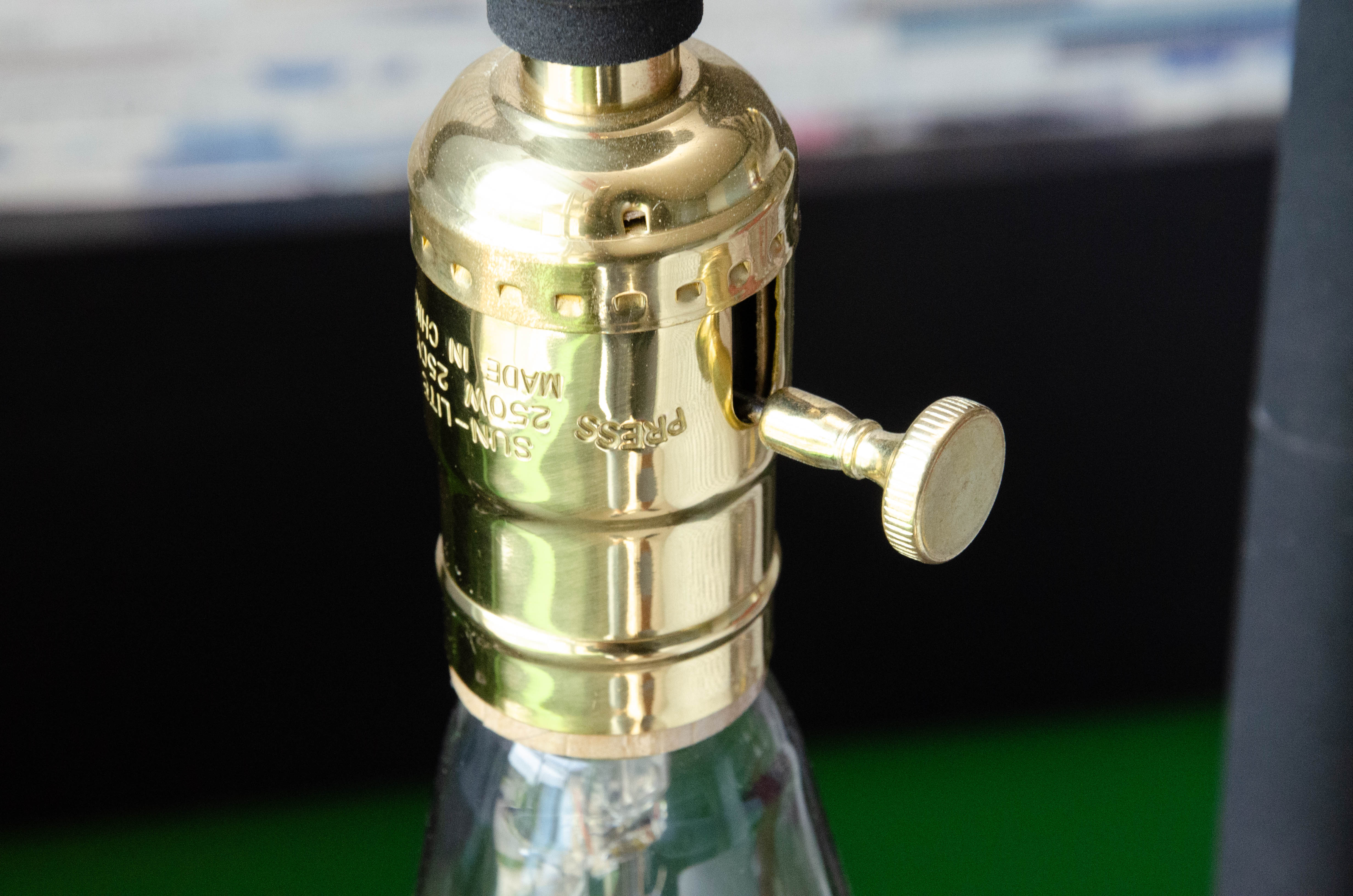 Metal Locker Style Nightstand, Metal Table Lamp and Clock