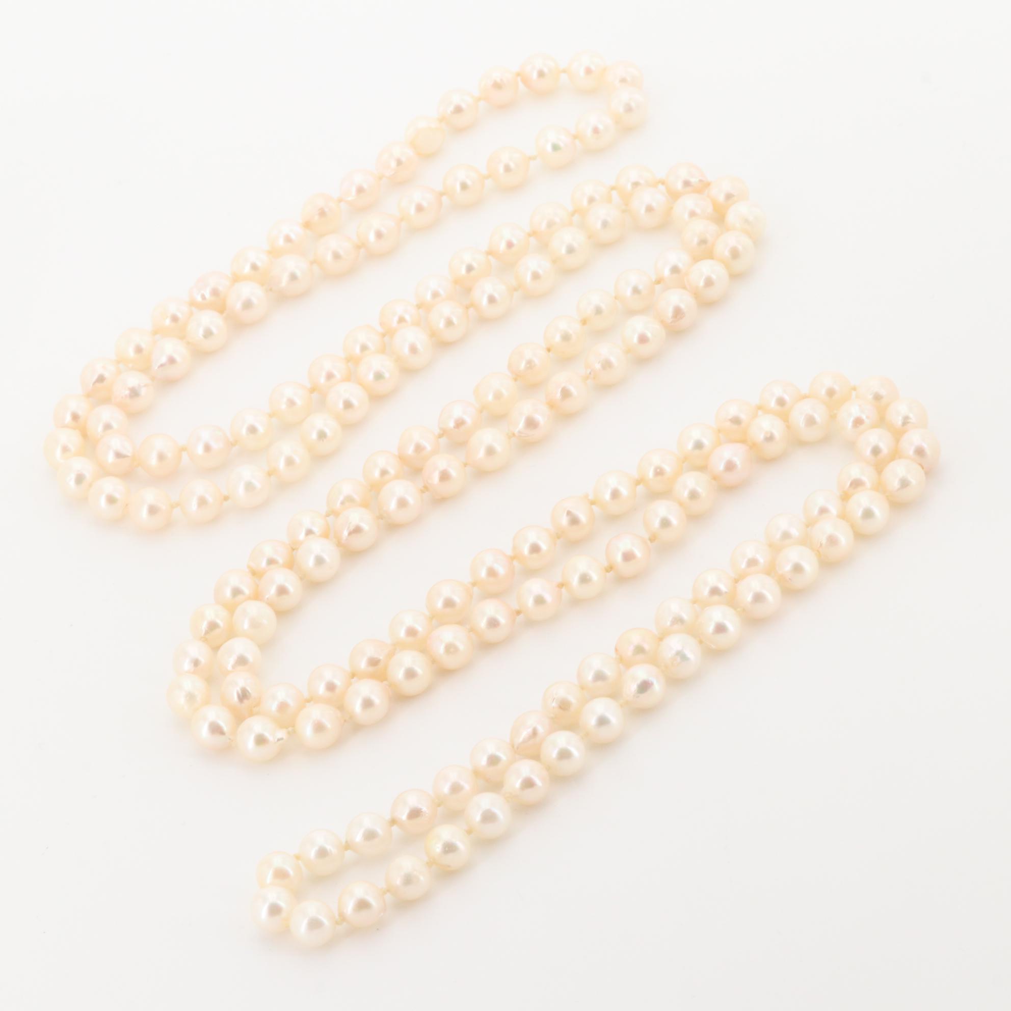 Cultured Pearl Endless Necklace